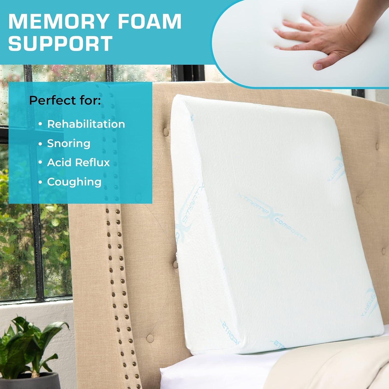 Cojín en Cuña Xtreme Comforts Espuma Memoria 43x18 cm