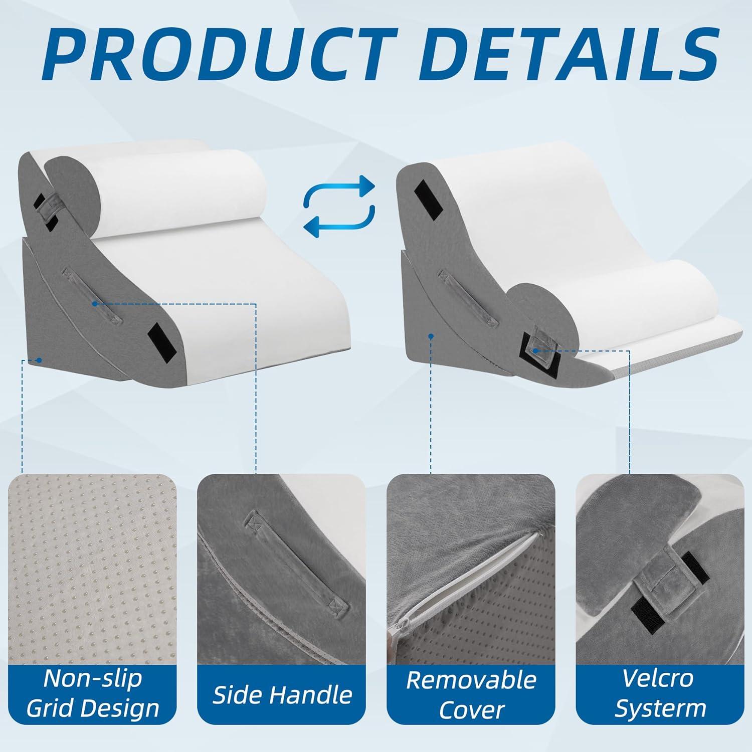 HABUTWAY Juego de 4 Almohadas Ortopédicas en Cuña Ajustables