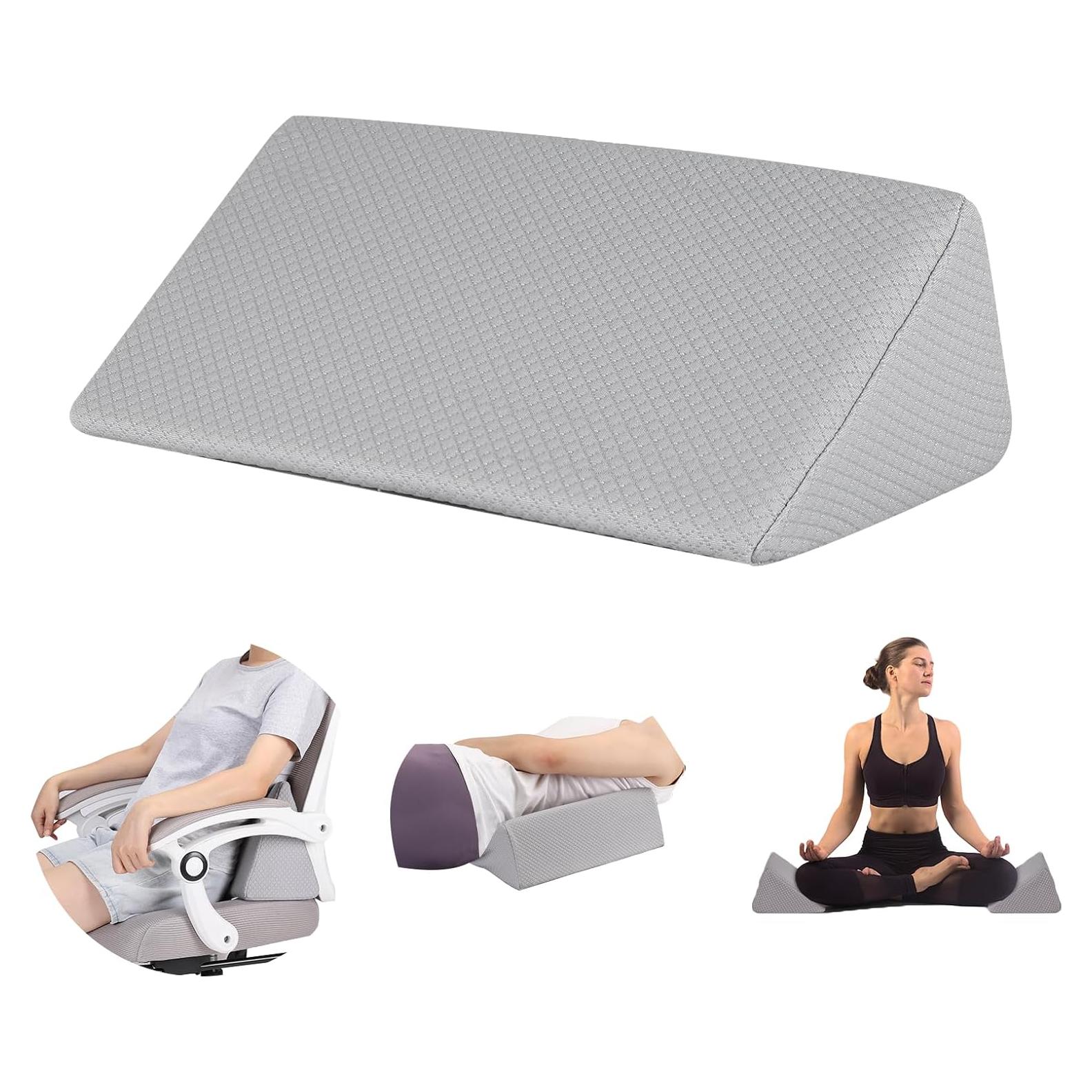 Almohada en Cuña Zantle de Espuma de Memoria Gris-S