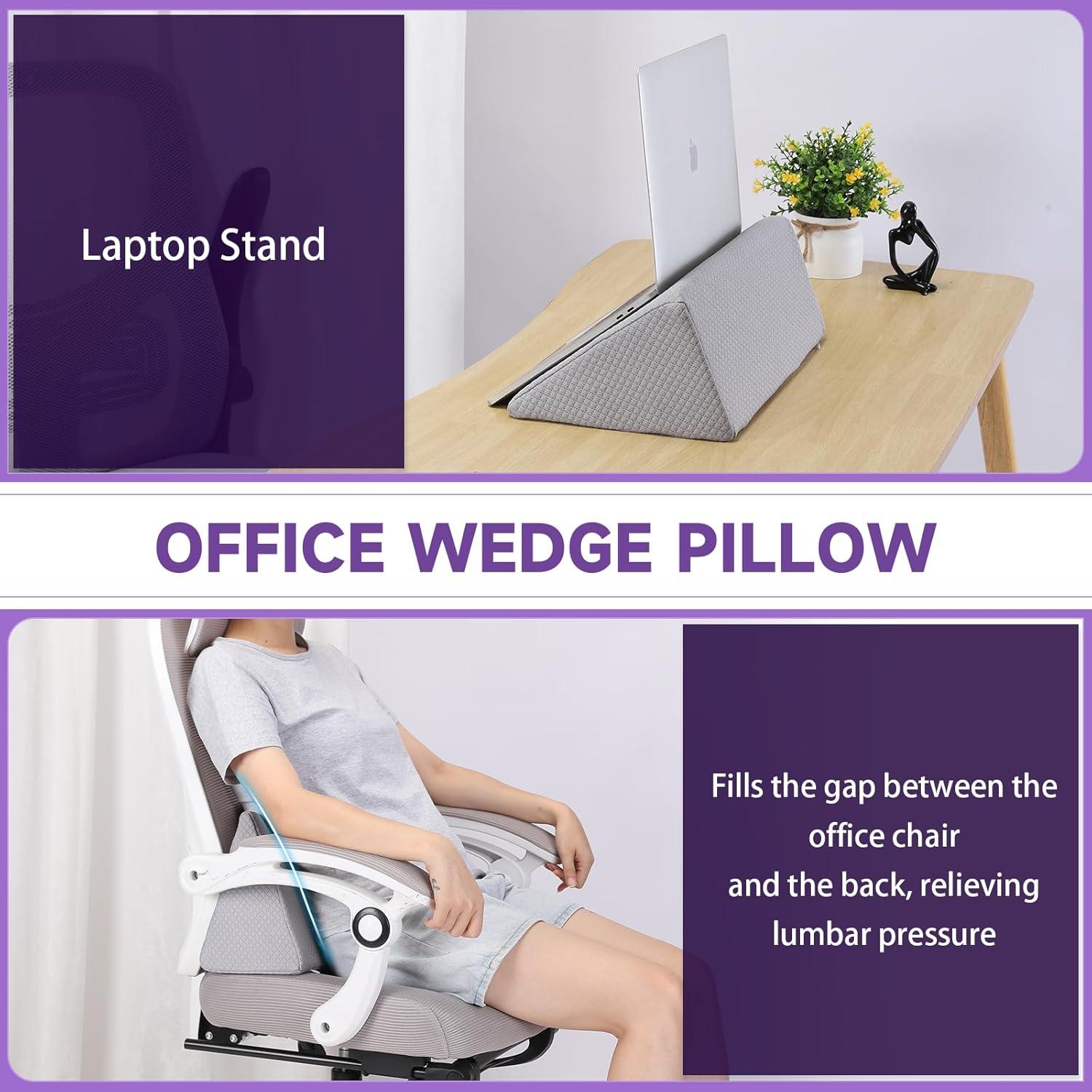 Almohada en Cuña Zantle de Espuma de Memoria Gris-S