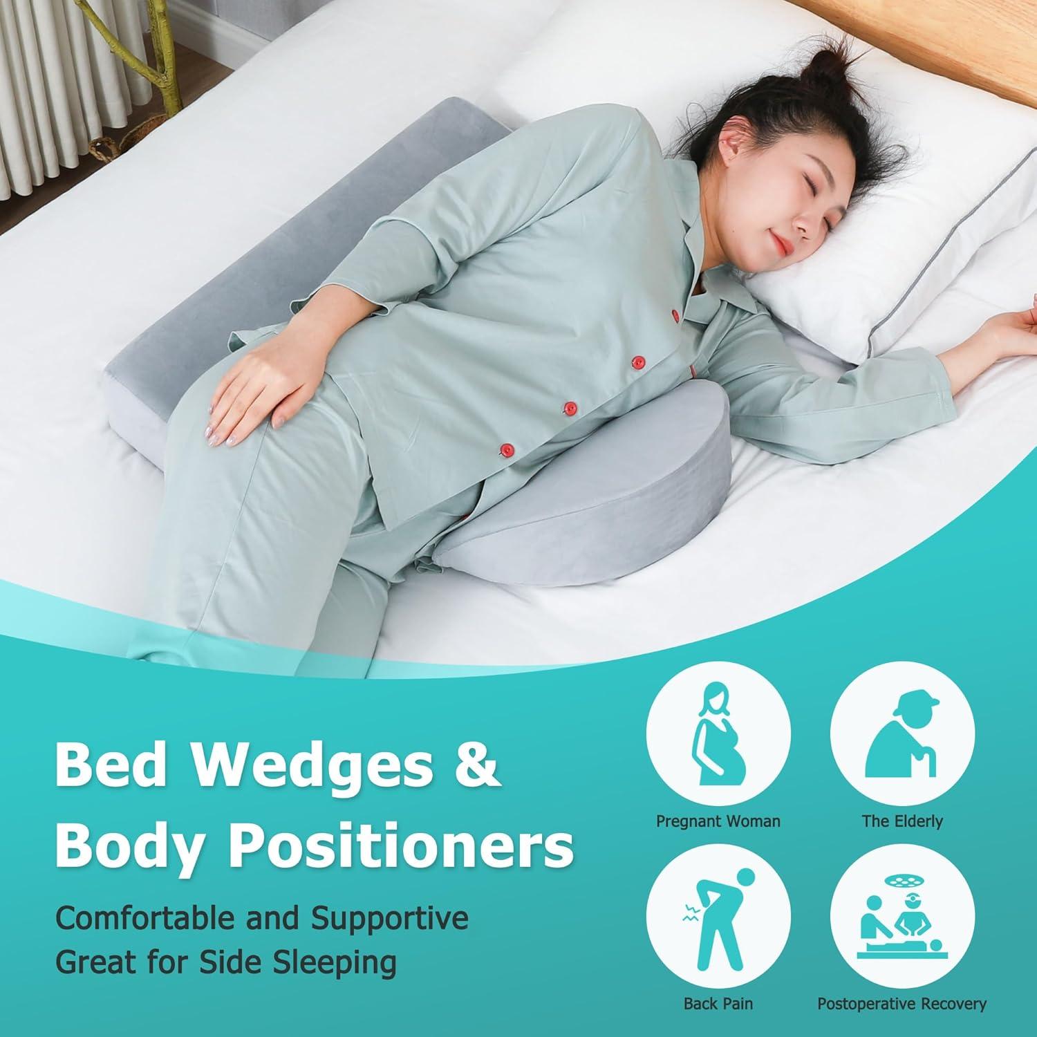 Cojín en cuña JFNoraiva para dormir de lado y post cirugía