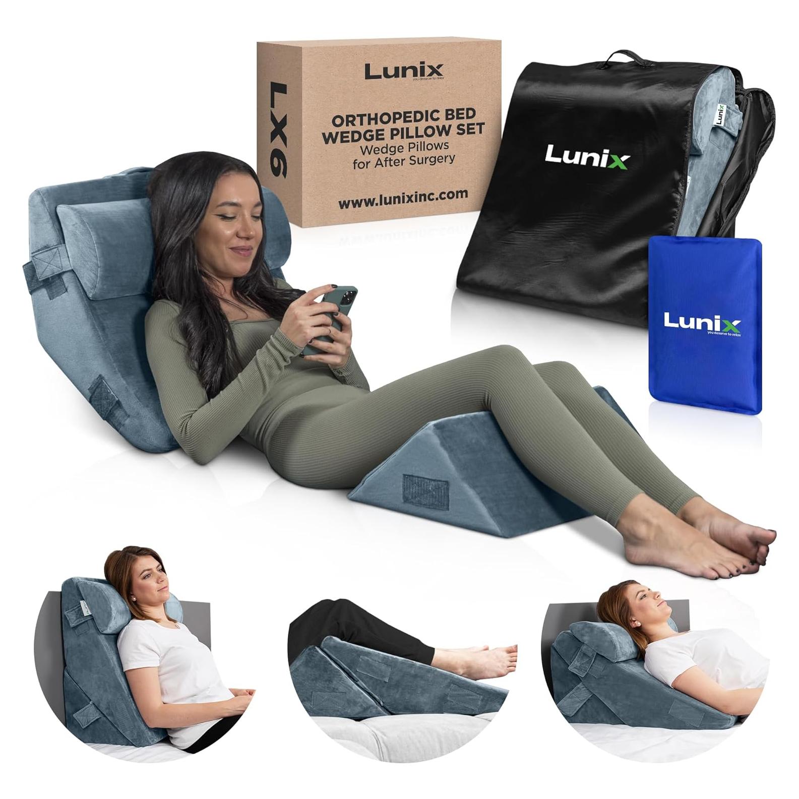 Conjunto de Almohadas en Cuña Ortopédicas Lunix 3 Piezas