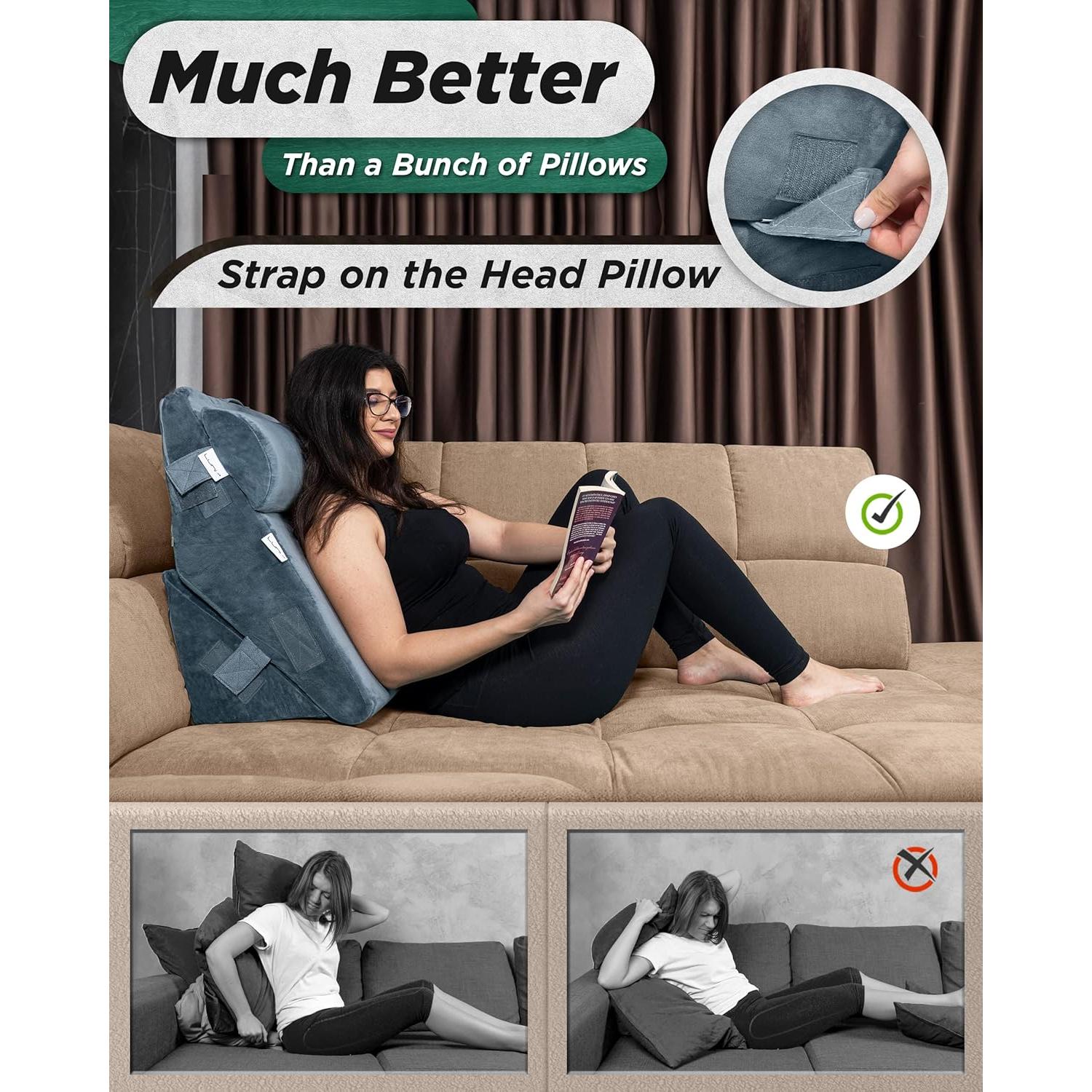 Conjunto de Almohadas en Cuña Ortopédicas Lunix 3 Piezas