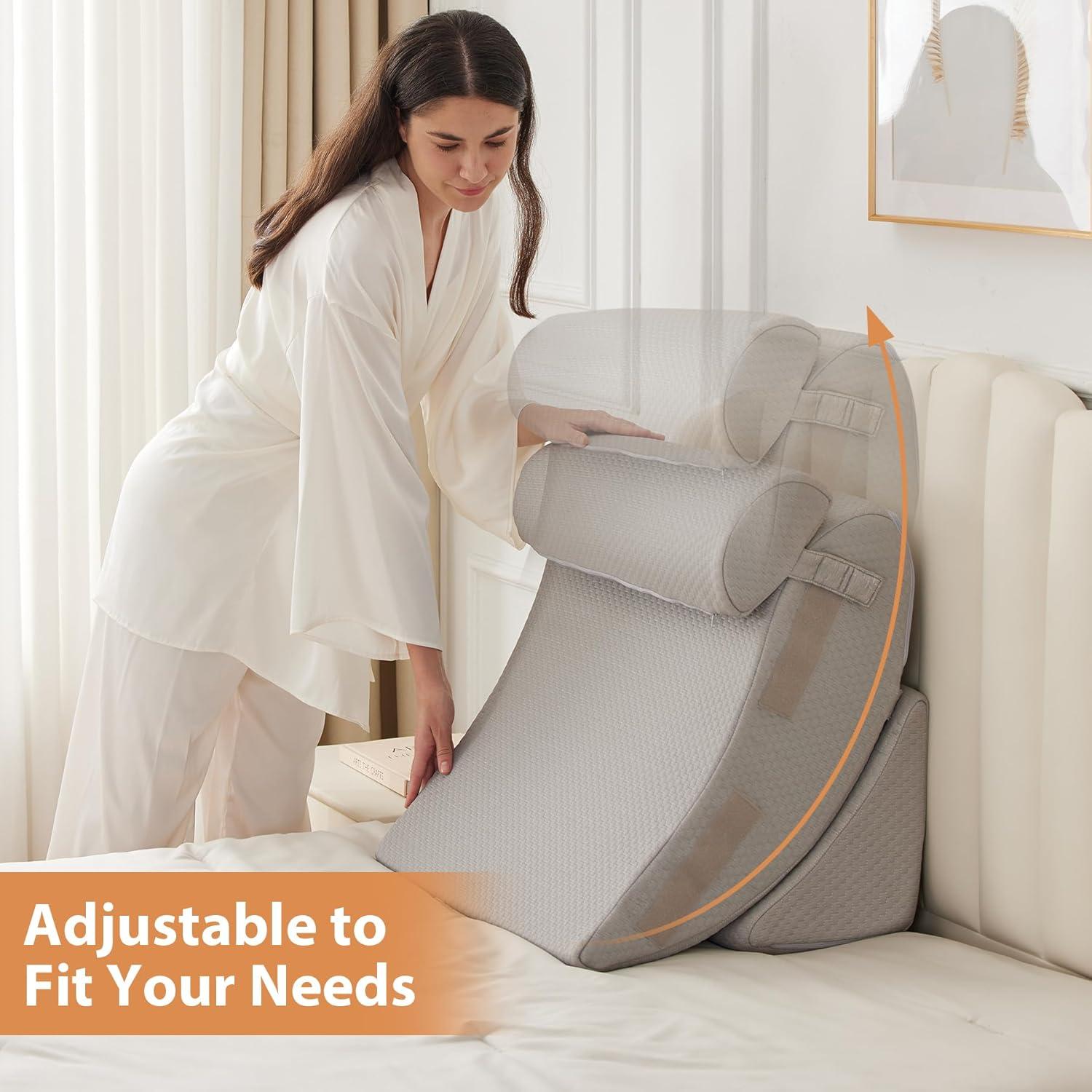 Juego de 4 Almohadas en Cuña BIEEZZK Espuma Viscoelástica