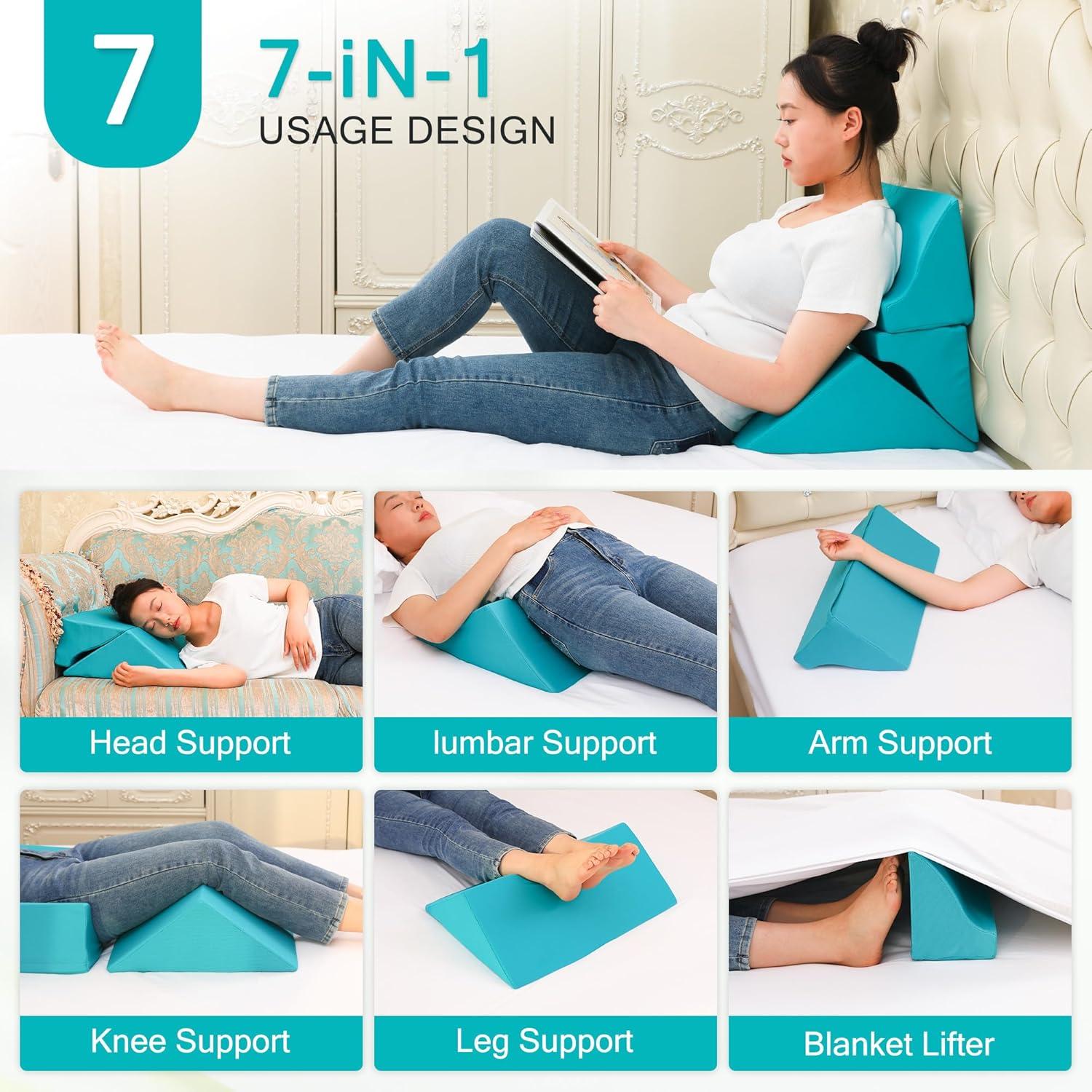 Almohada en Cuña 3 en 1 Fewener para Alivio Espalda