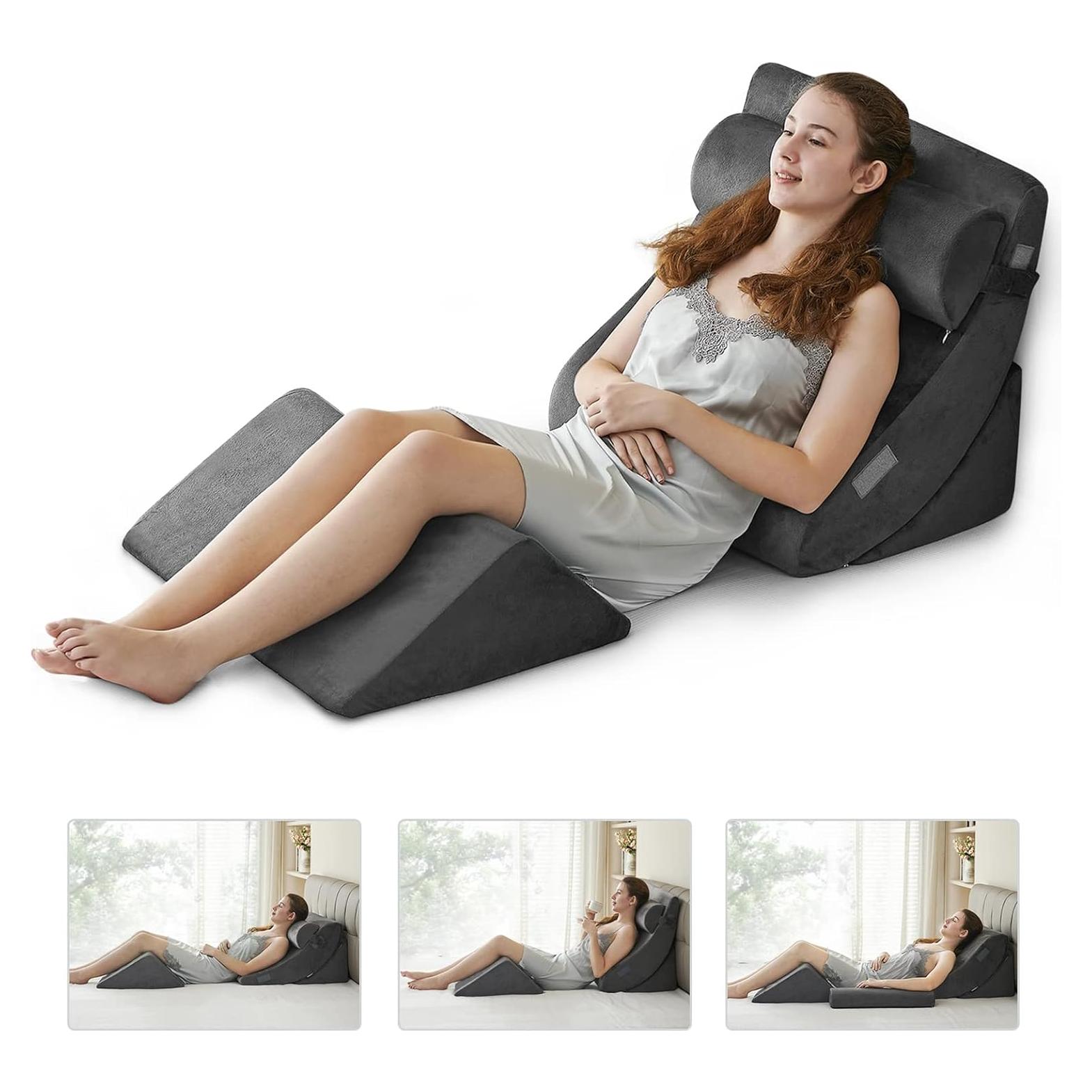 Ganaver Juego de 4 Almohadas Ortopédicas Ajustables 55,88 cm