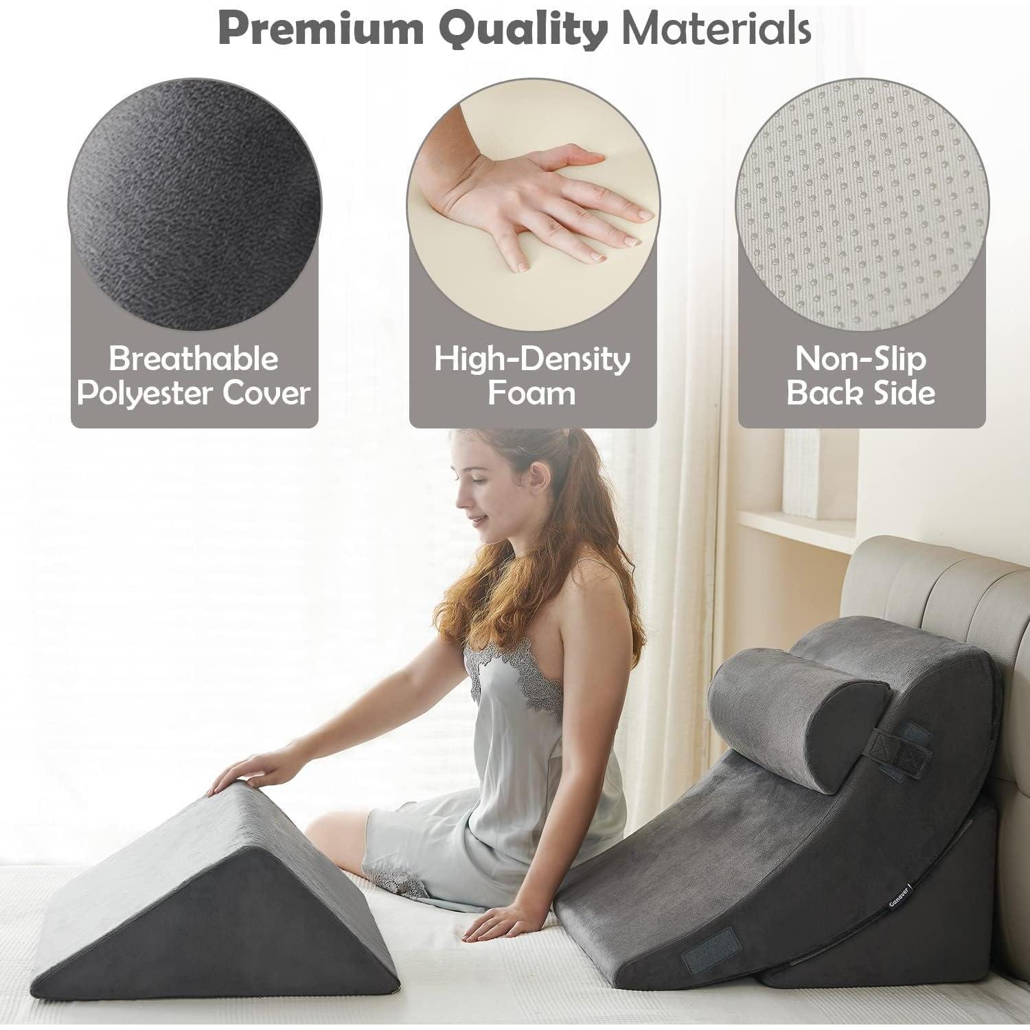 Ganaver Juego de 4 Almohadas Ortopédicas Ajustables 55,88 cm