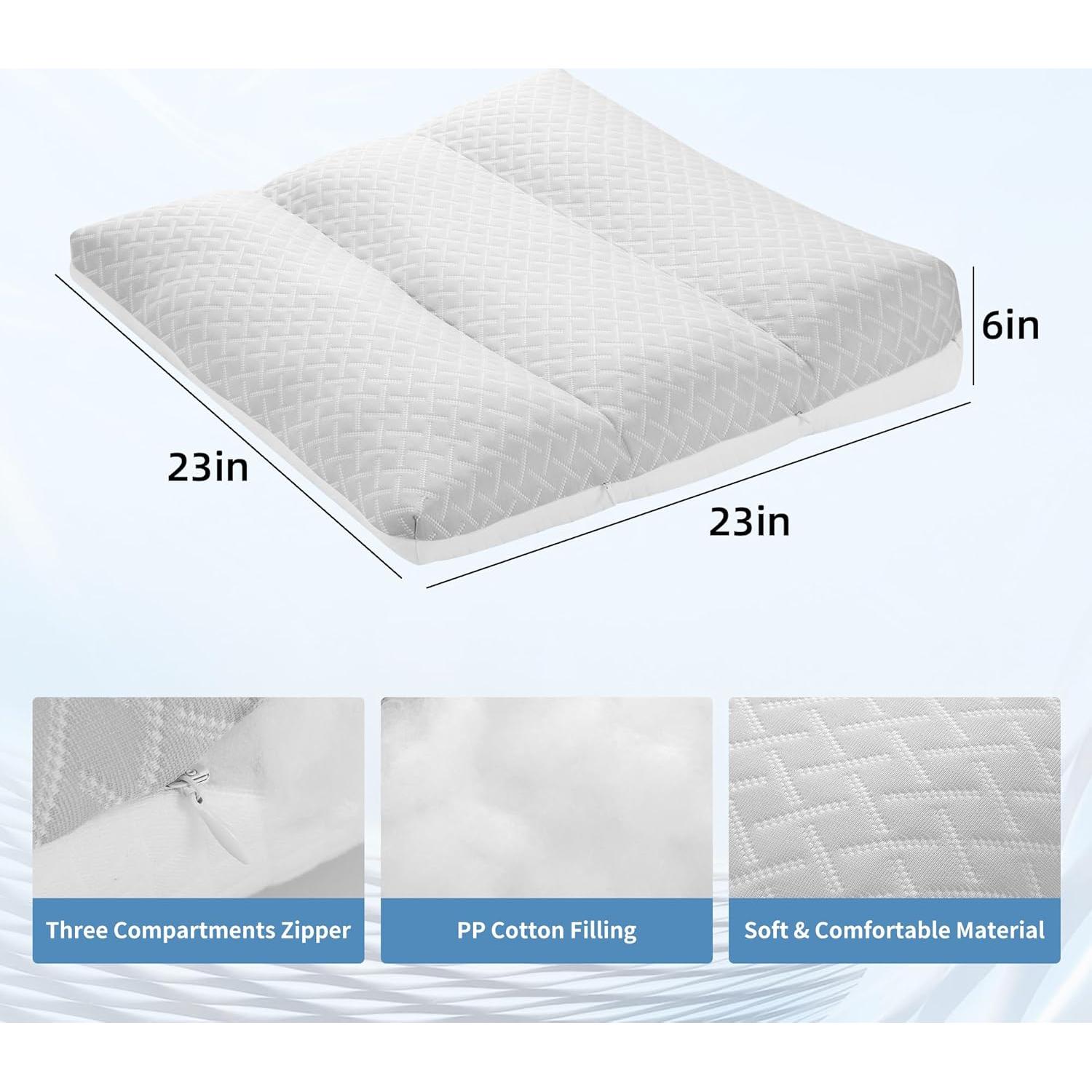 Almohada Elevadora de Piernas MABOZOO Ajustable 58x58 cm