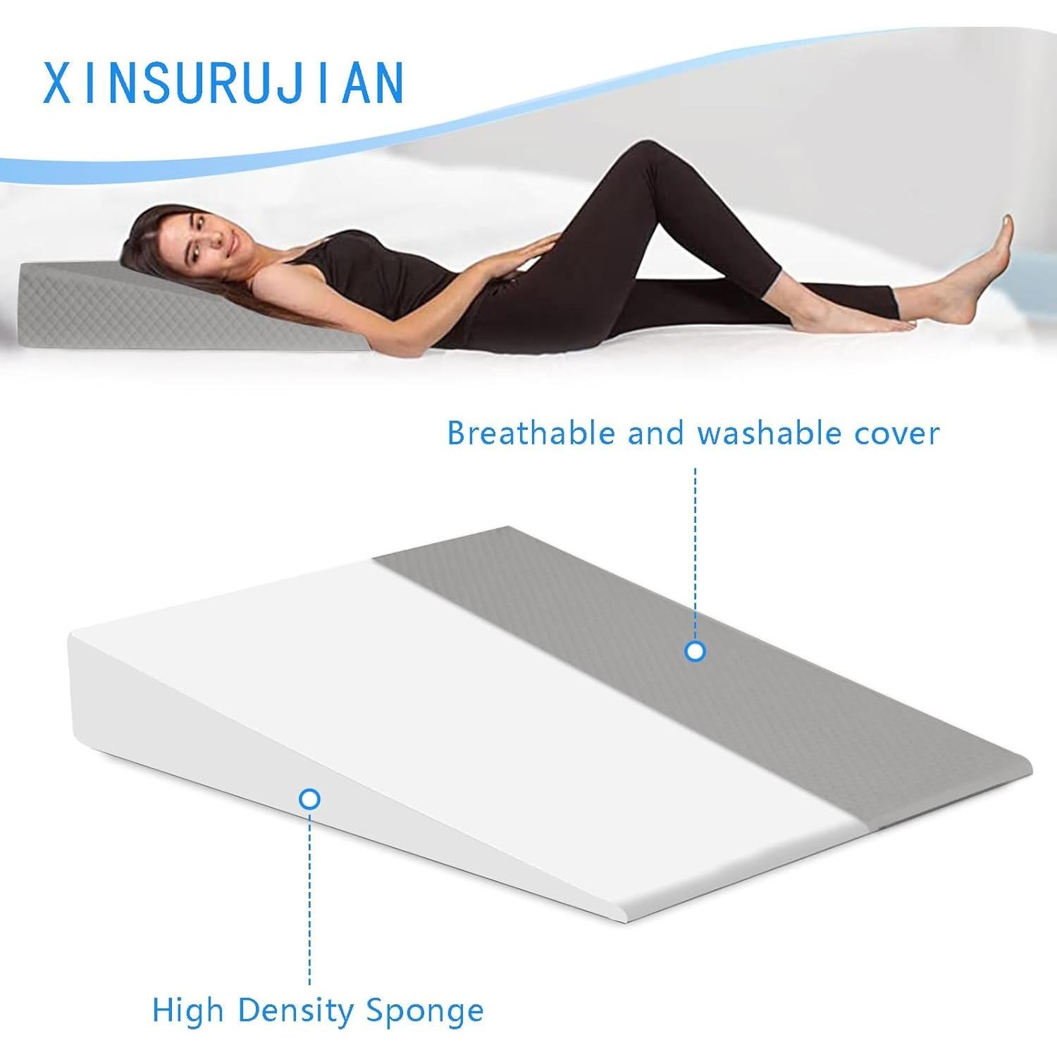 Cojín en cuña ergonómico XINSURUJIAN 80x66 cm Blanco