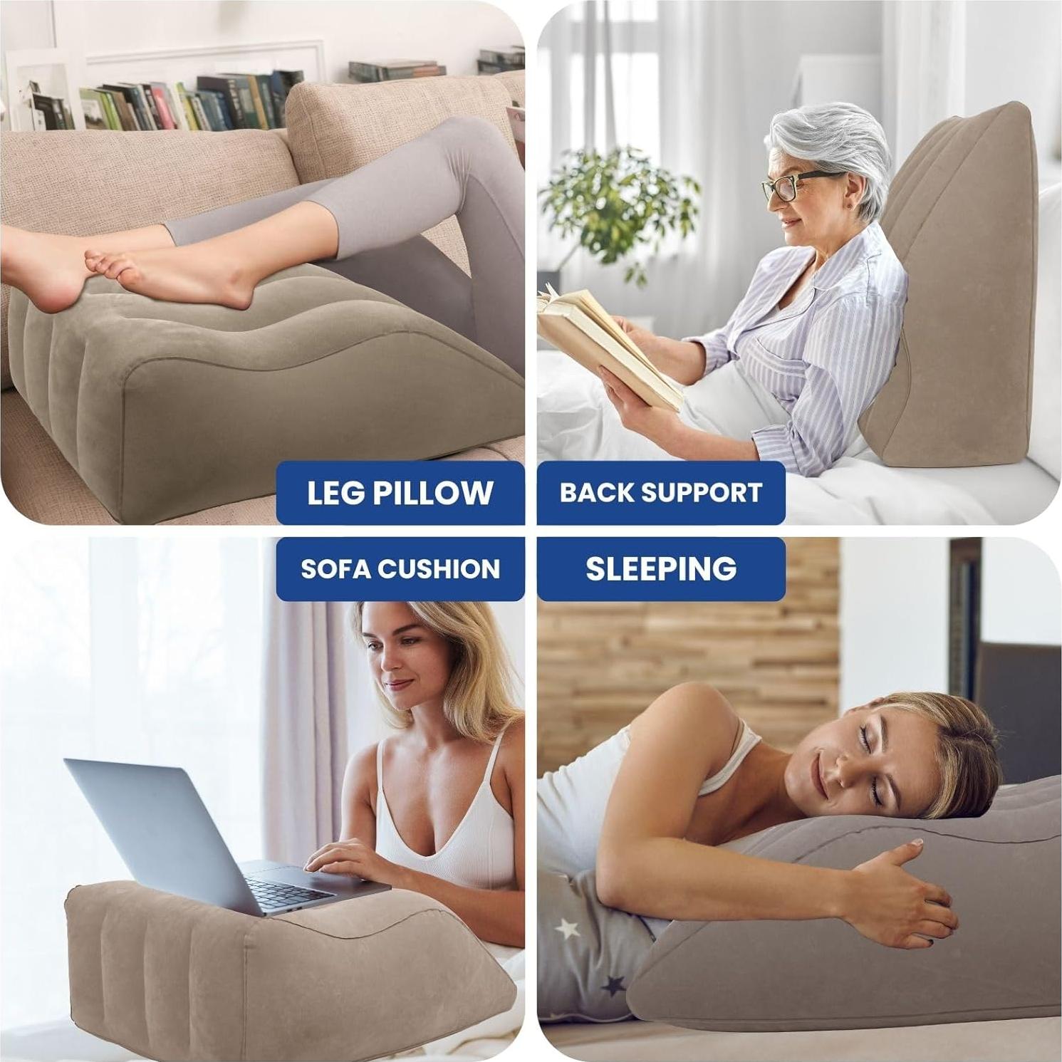 Almohada Inflable para Piernas Tough Bison - Soporte Ergonómico