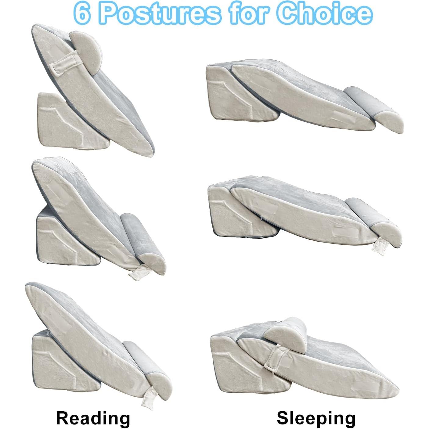 Juego de Almohadas en Cuña TokSay - Espuma Viscoelástica 3 Piezas