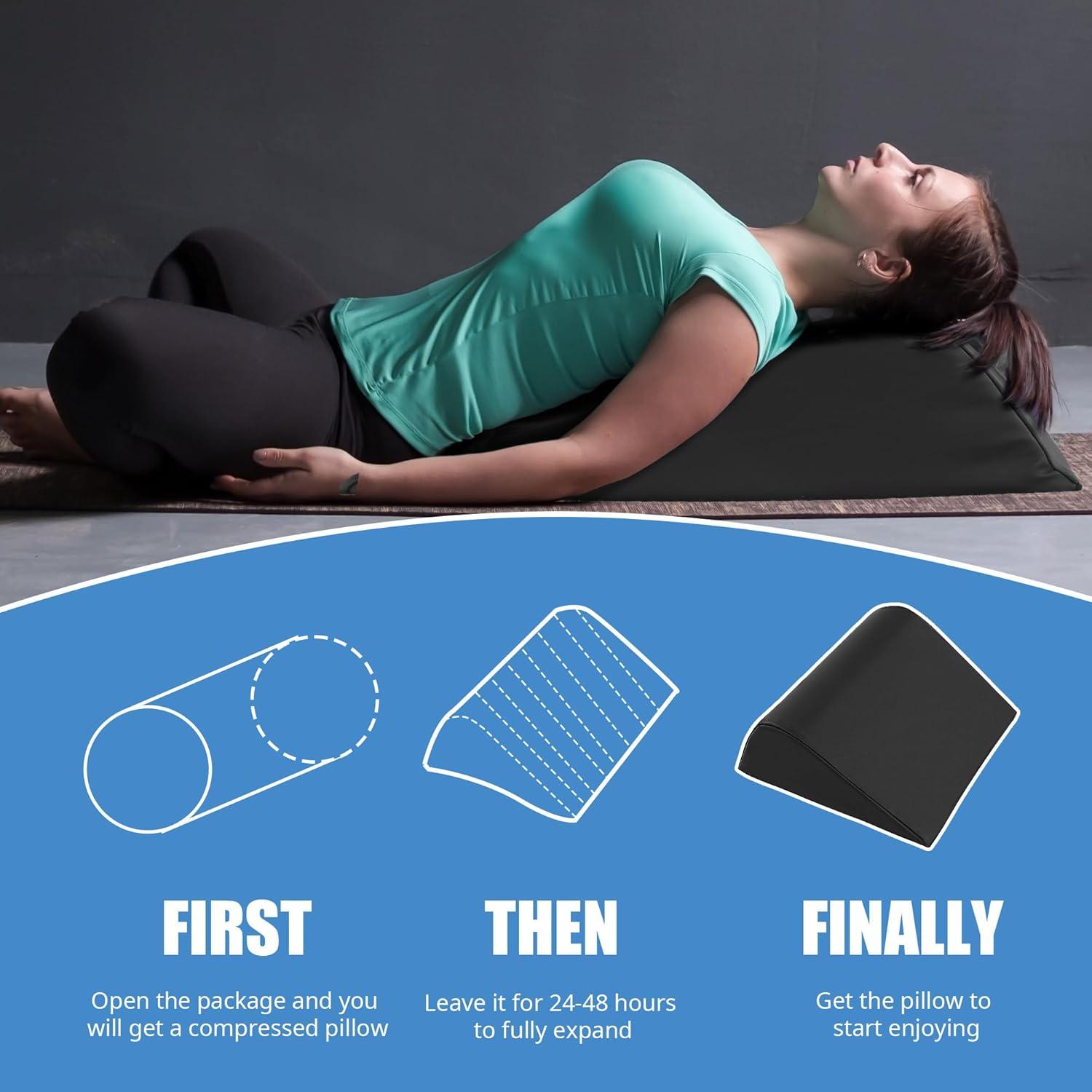 Almohada Wedge HOMBYS para Piernas y Rodillas - Negro