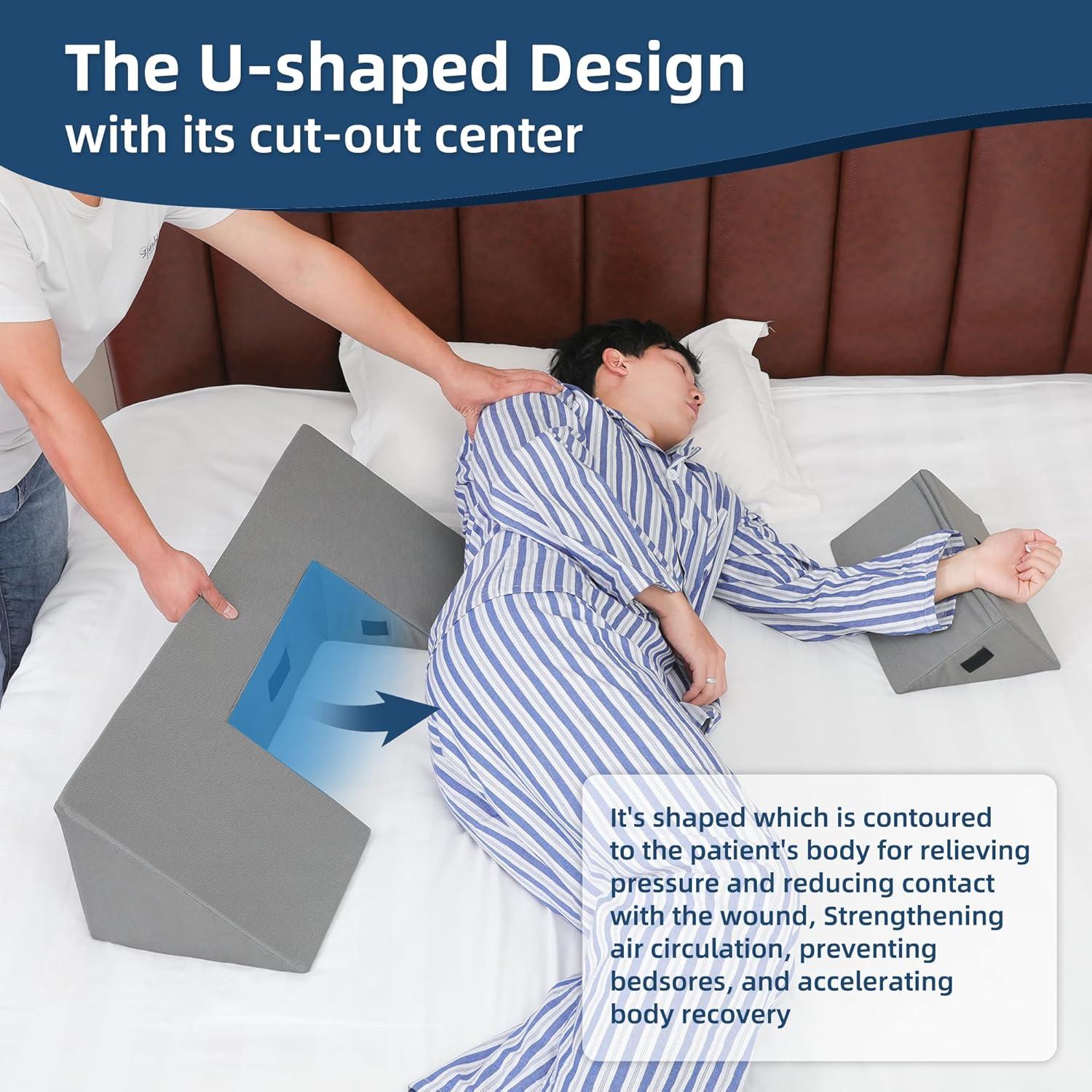 Almohada en Cuña TYYIHUA 86 cm para Dormir de Lado