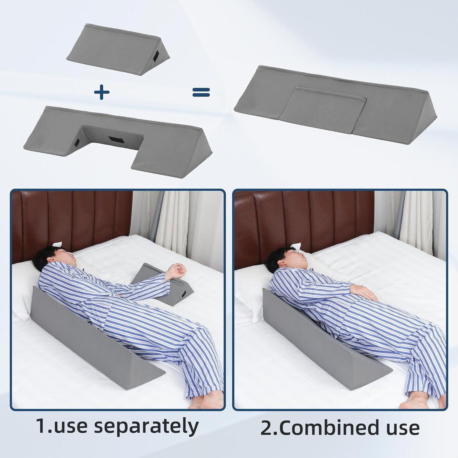 Almohada en Cuña TYYIHUA 86 cm para Dormir de Lado