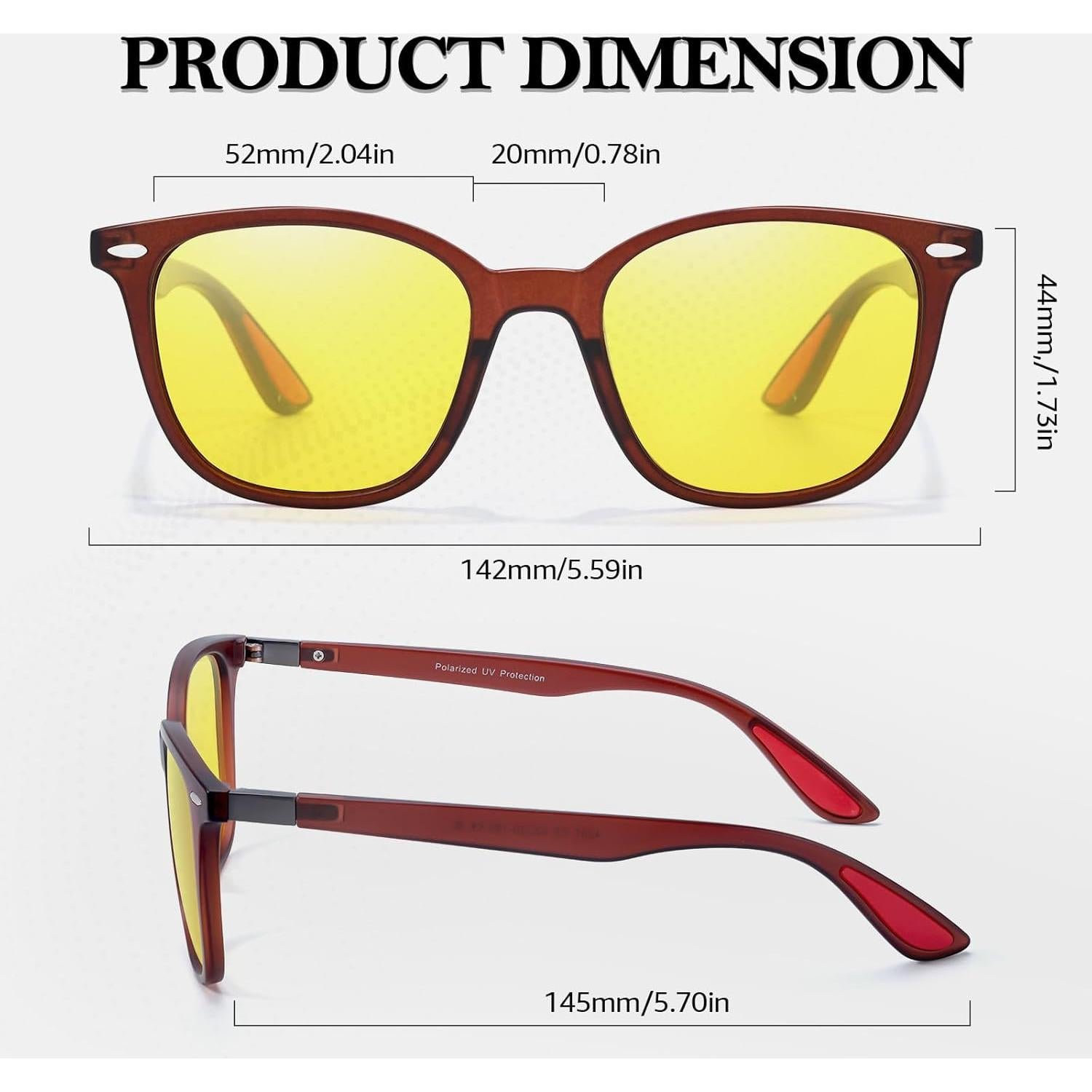 Gafas de Visión Nocturna TJUTR Lentes Amarillas Antideslumbrantes