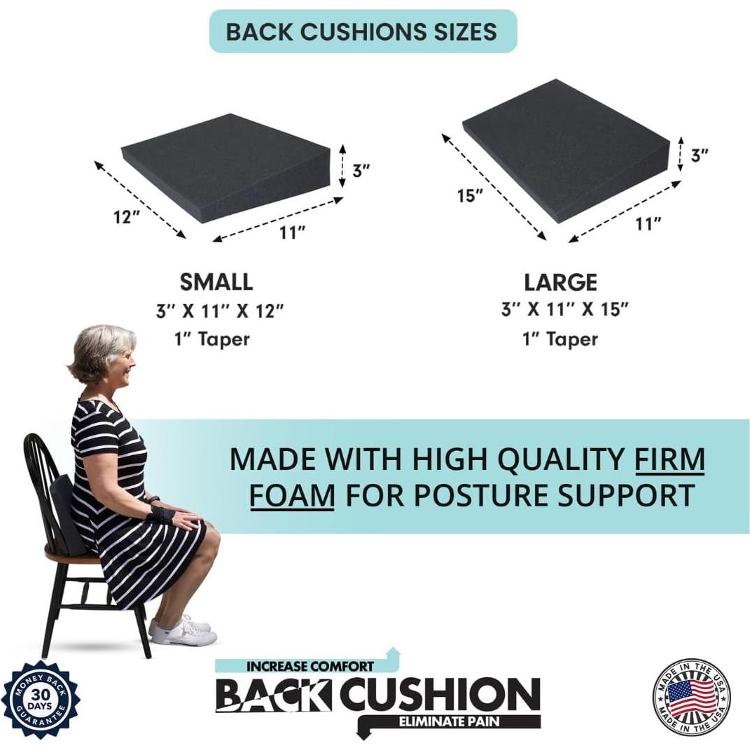 Cojín de cuña lumbar Custom Cushion 38x28 cm soporte firme