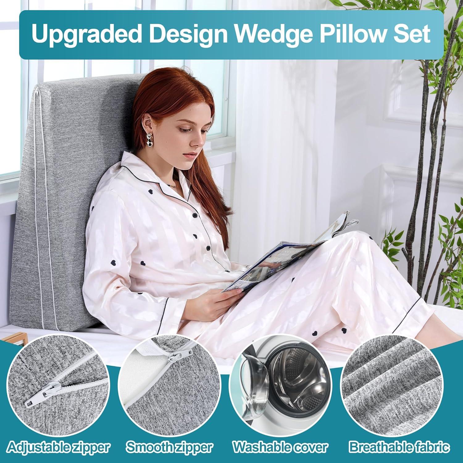 Cojín en Cuña Ajustable ROYALAY 61x51cm Espuma Viscoelástica