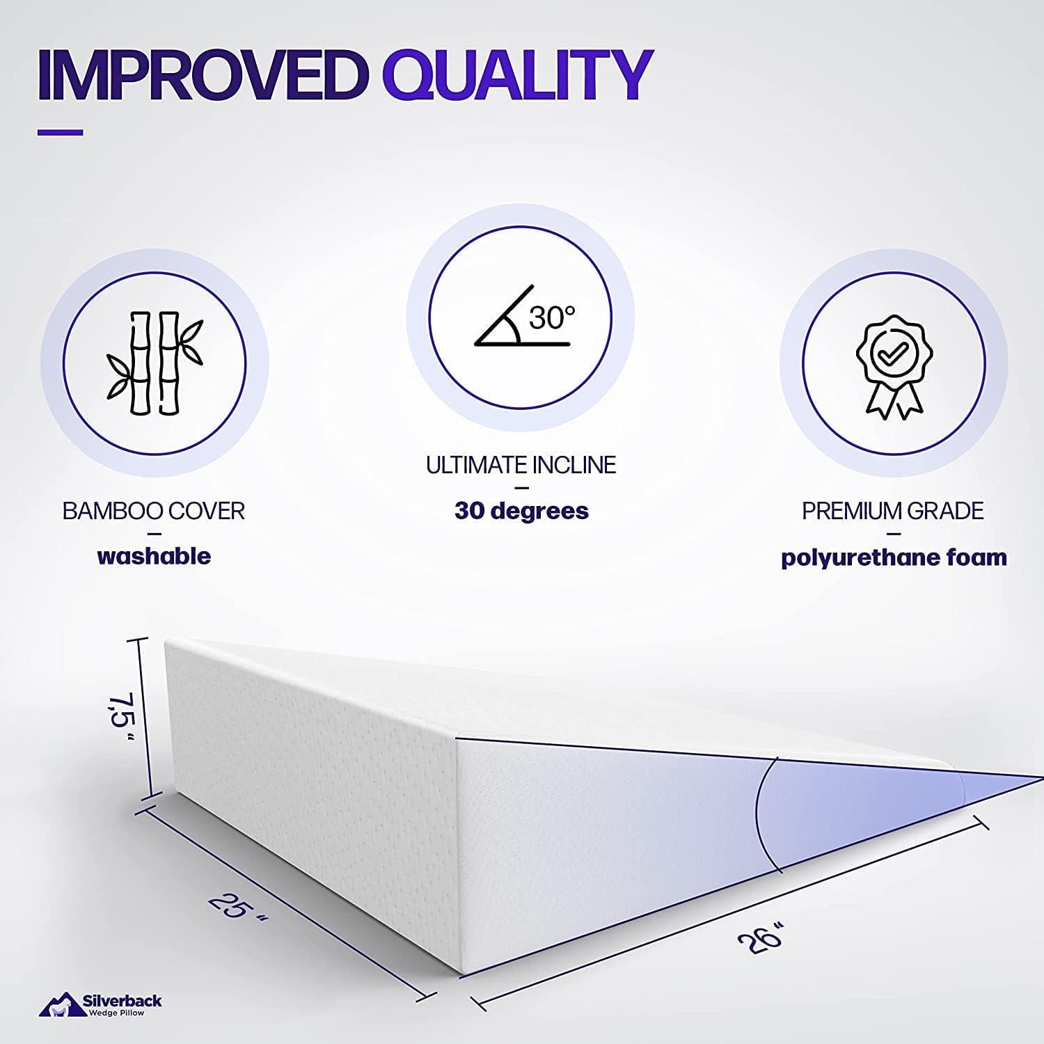 Almohada en Cuña Silverback 26x25 cm Espuma con Memoria