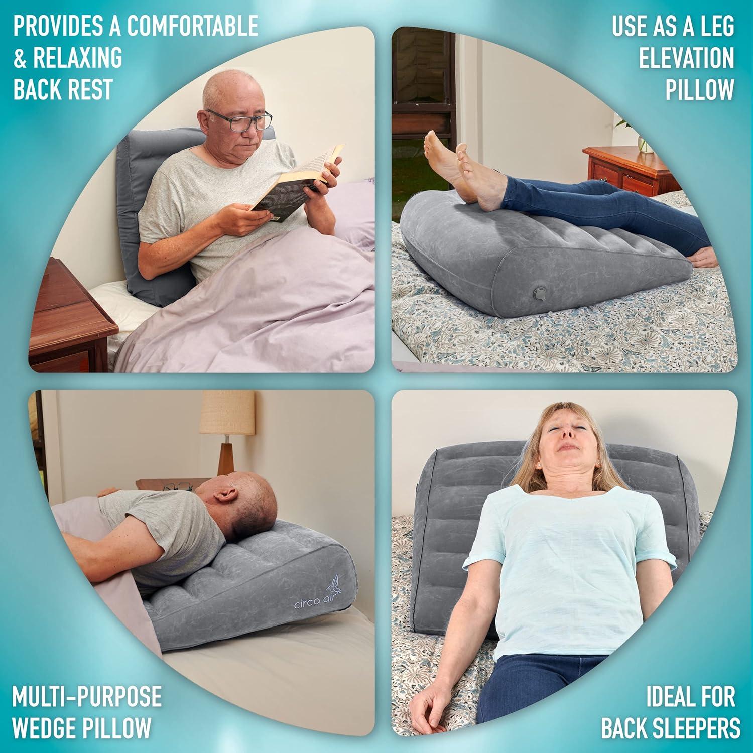 Almohada Inflable en Cuña Circa Air - Soporte para Reflujo