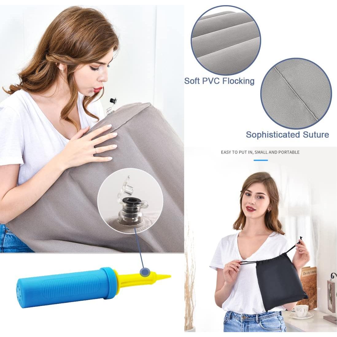 Almohada Inflable en Cuña VOPHIA Gris - Ligera y Portátil