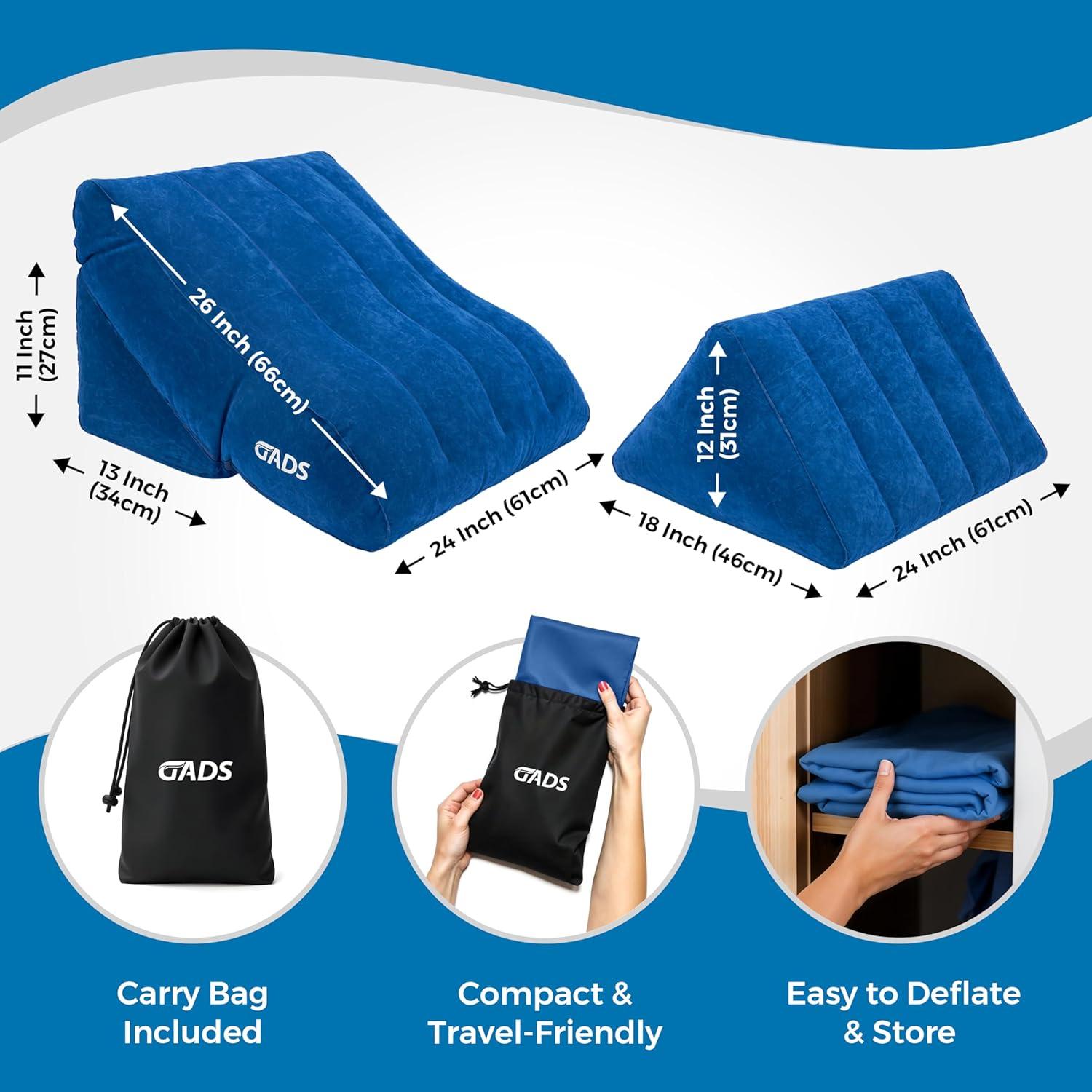 Juego de Almohadas Inflables en Cuña GADS - Alivio para Piernas