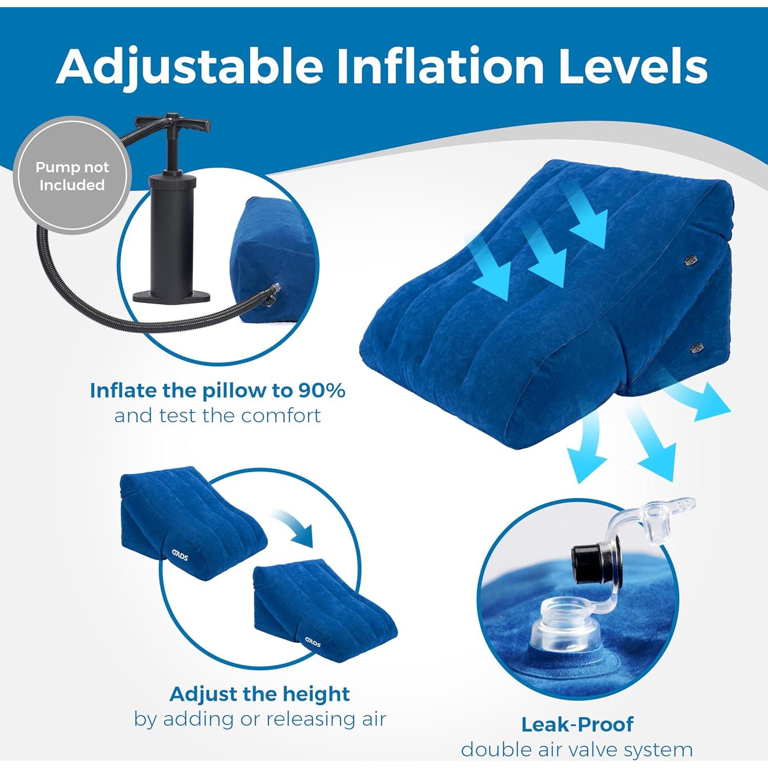 Juego de Almohadas Inflables en Cuña GADS - Alivio para Piernas