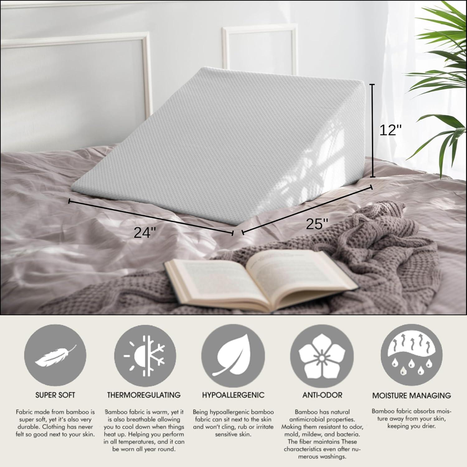 Funda de Almohada Cuña PlanetofBamboo 63,5x61 cm Gris