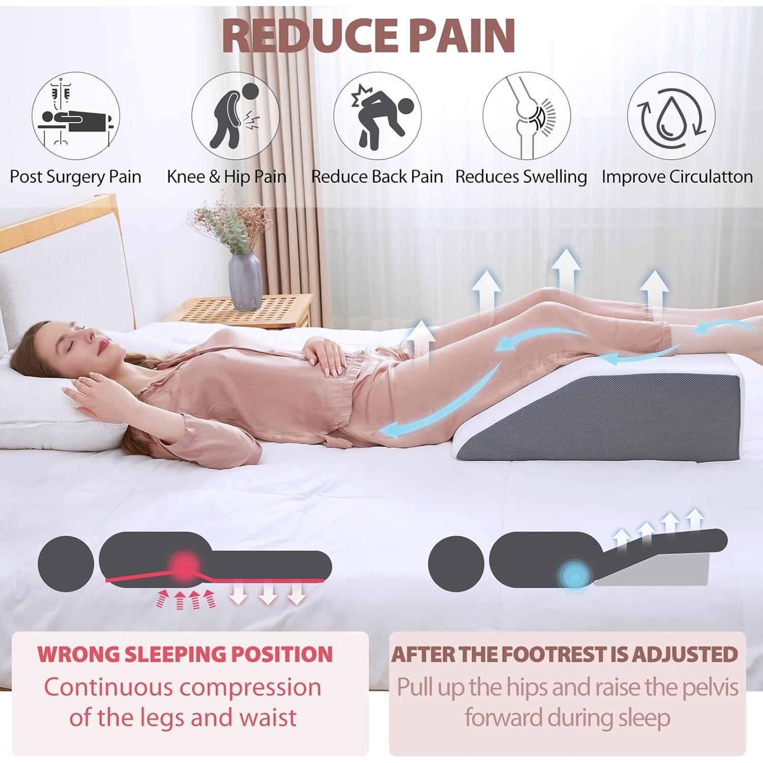 Almohada Elevada para Piernas Touchutopia - Espuma Viscoelástica