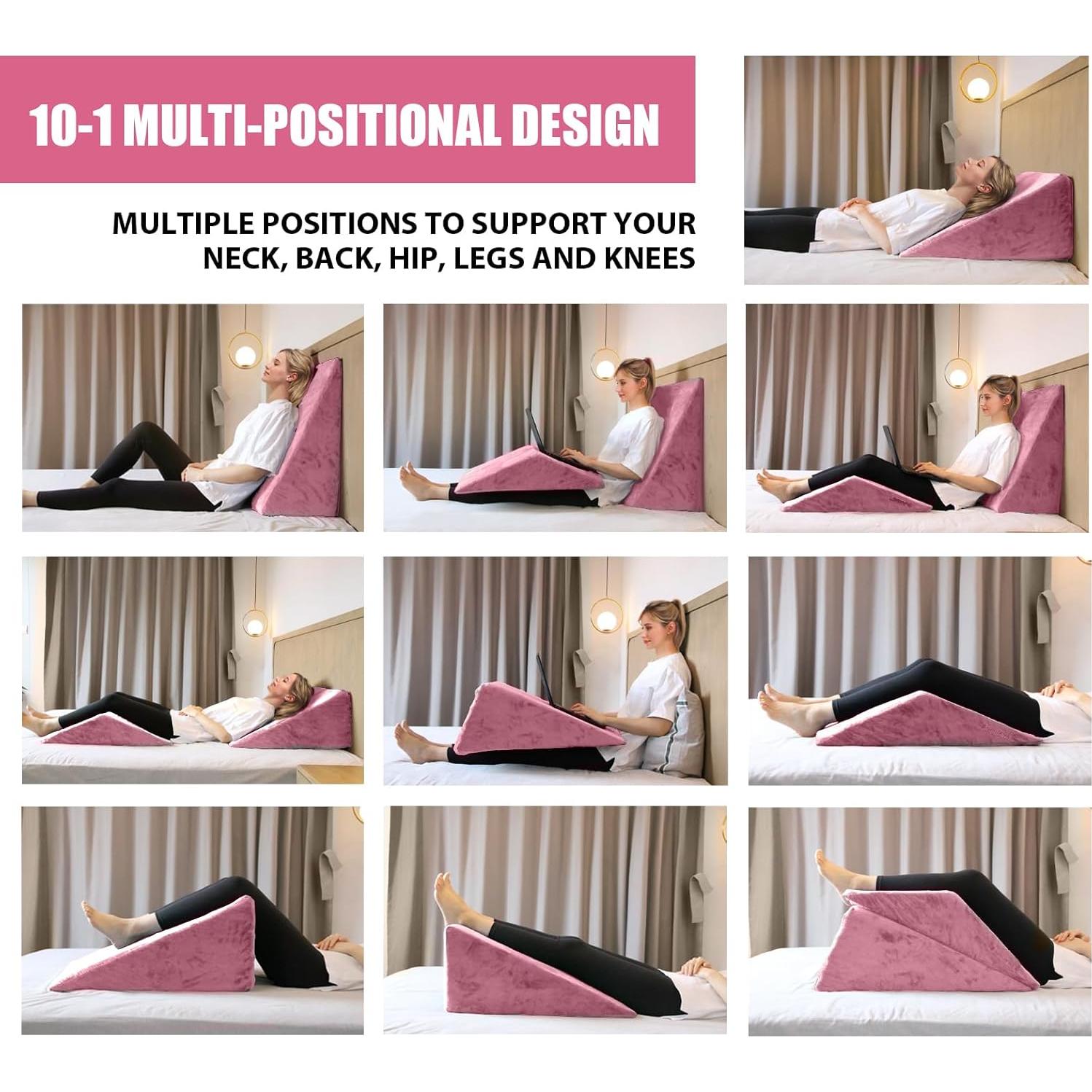 Juego de Almohadas en Cuña Lisenwood Rosa 2 Piezas