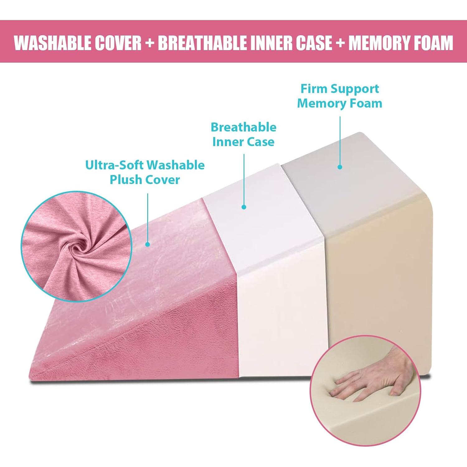 Juego de Almohadas en Cuña Lisenwood Rosa 2 Piezas