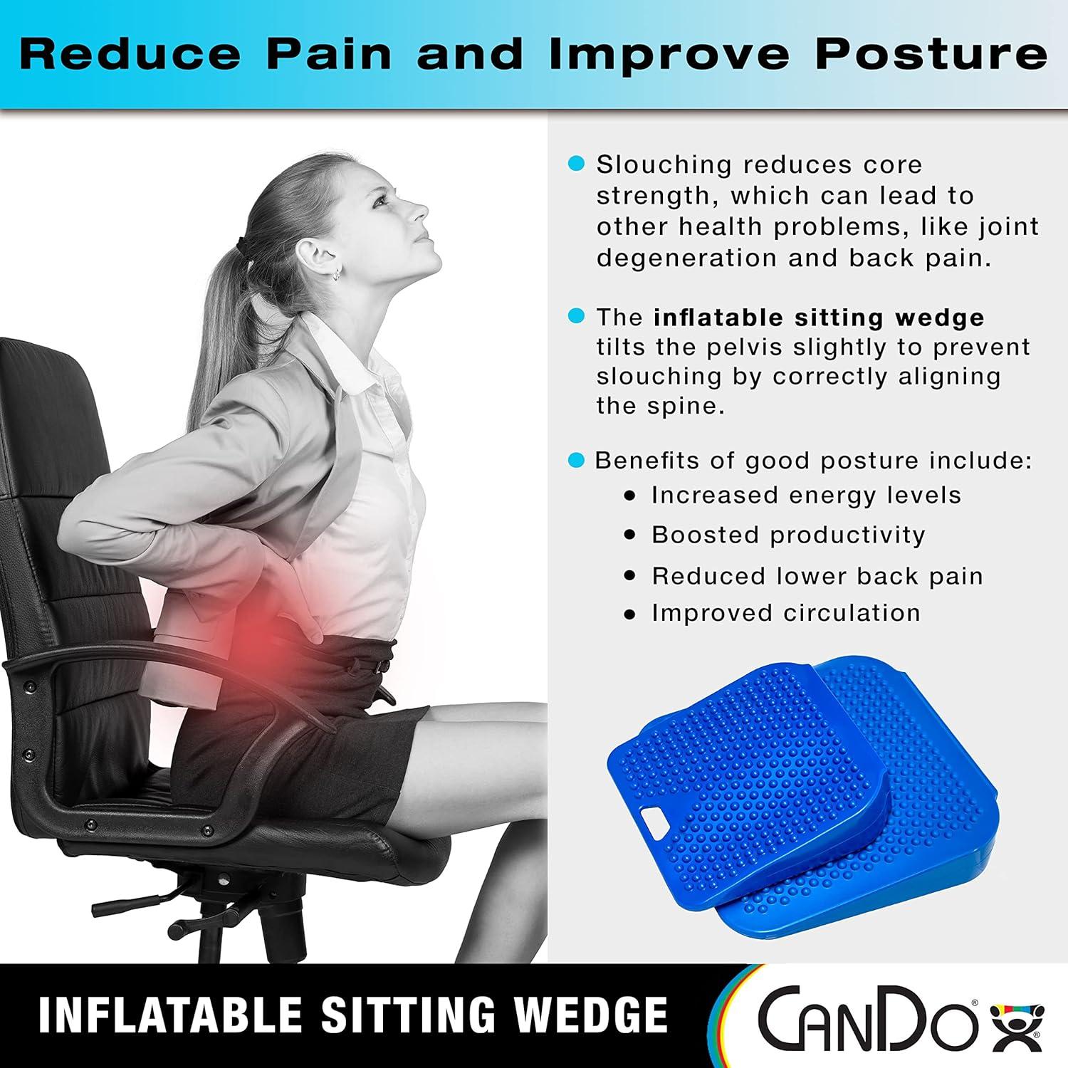 Cuña Inflable de Asiento CanDo 25x25 cm para Postura