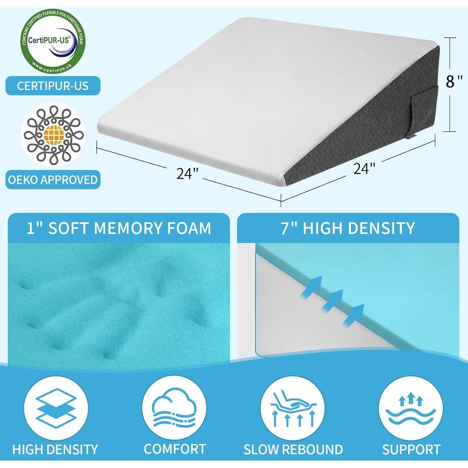 Cojín en Cuña Alhuldhopia 61x61x20 cm Espuma de Memoria