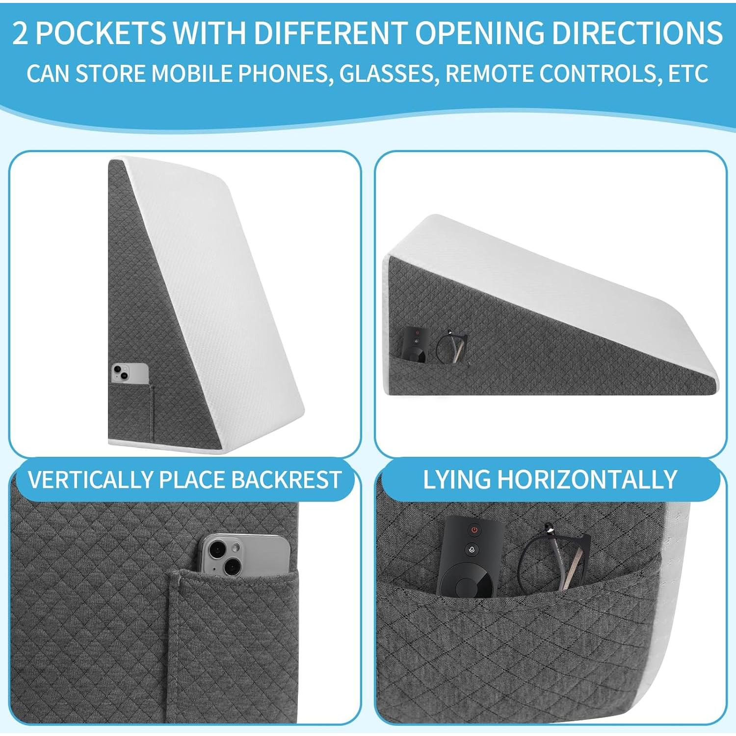 Cojín en Cuña Alhuldhopia 61x61x20 cm Espuma de Memoria