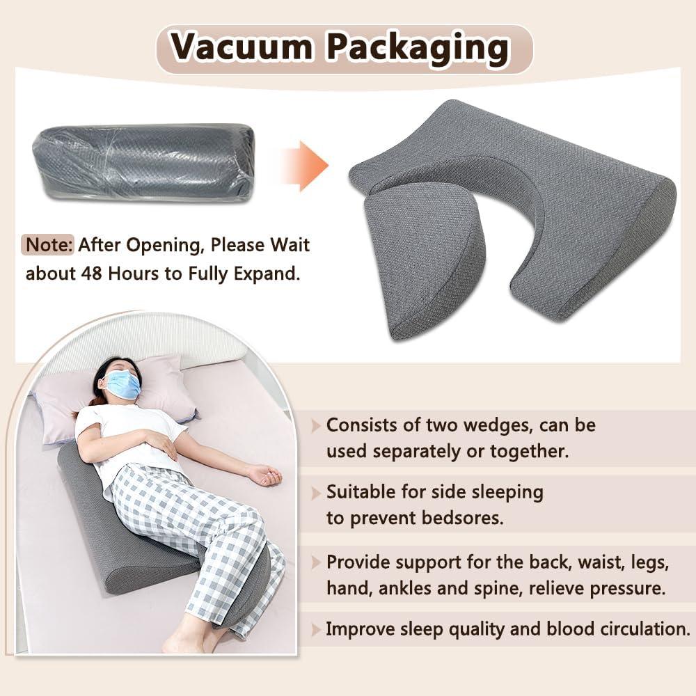 Almohada Cuña Ergonomica KAAMOS para Dormir de Lado