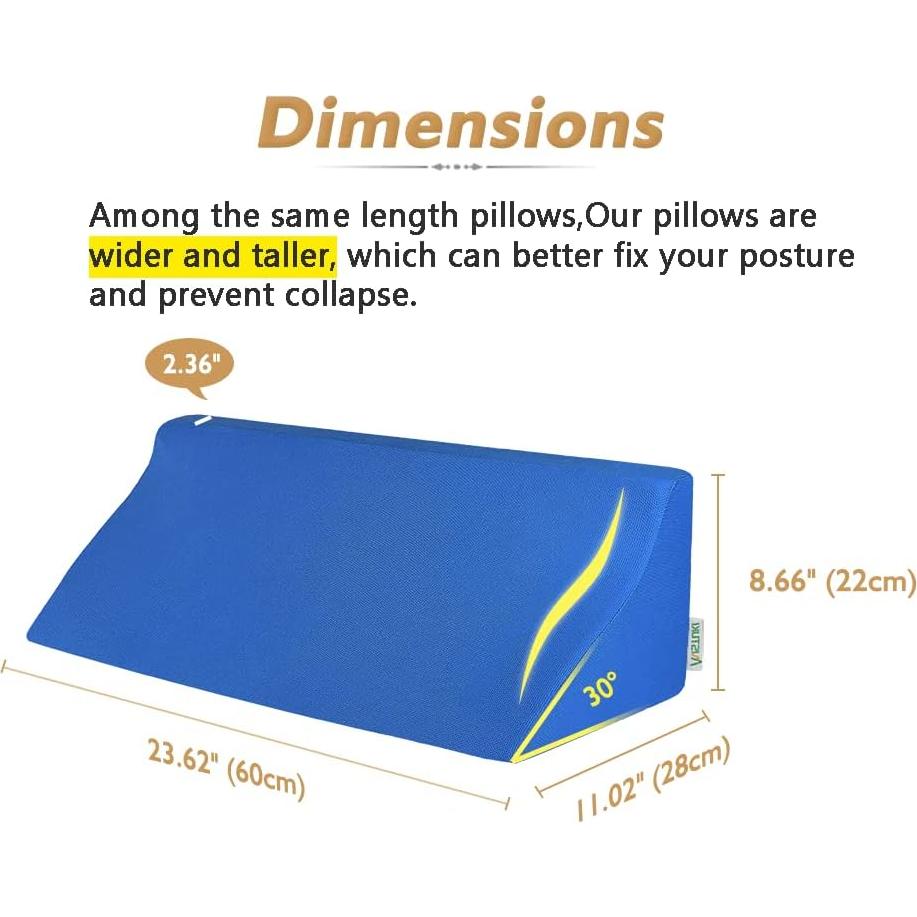 Cojín en cuña Mistuki 60 cm para dormir y soporte médico