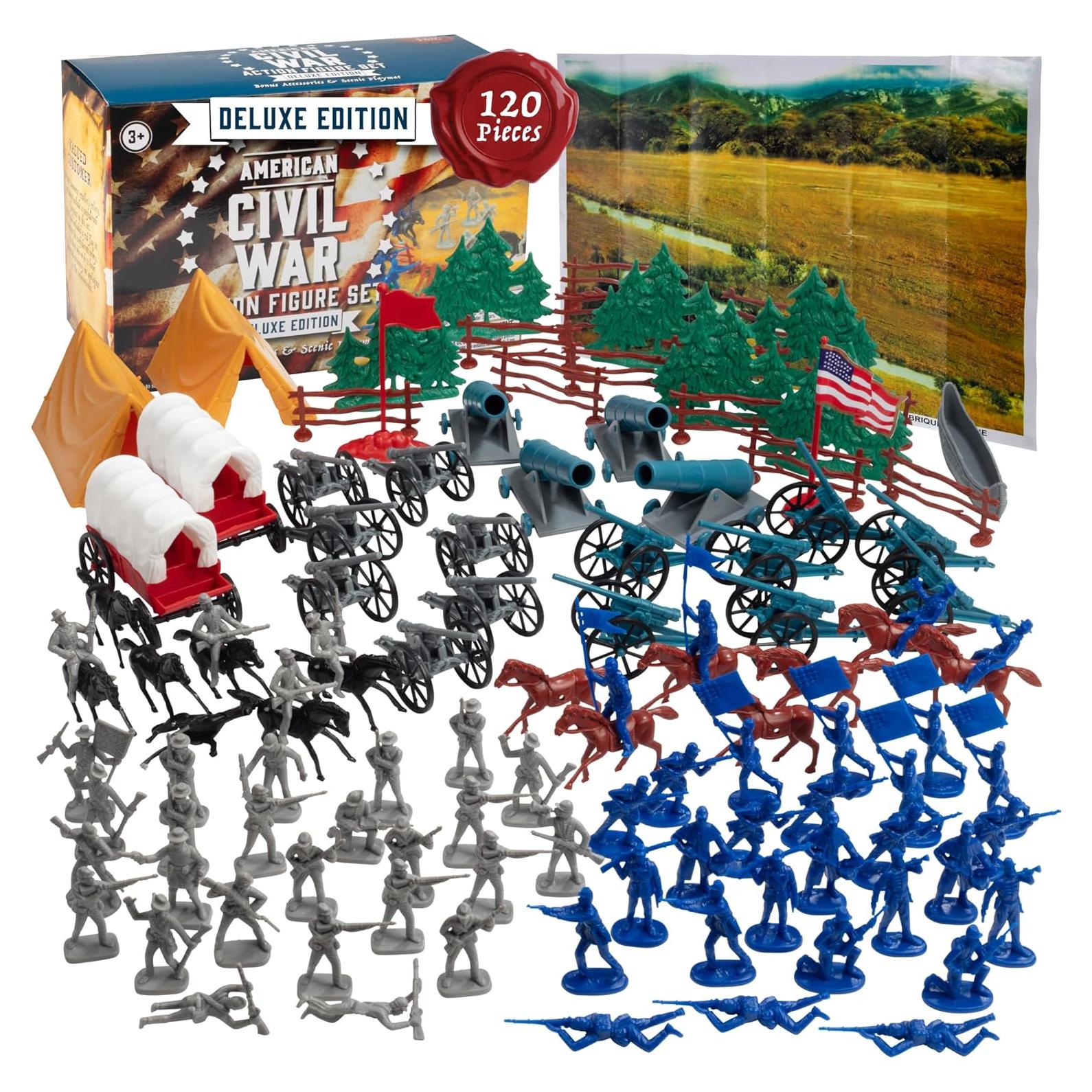Juego de figuras de acción Guerra Civil Deluxe - 120 piezas