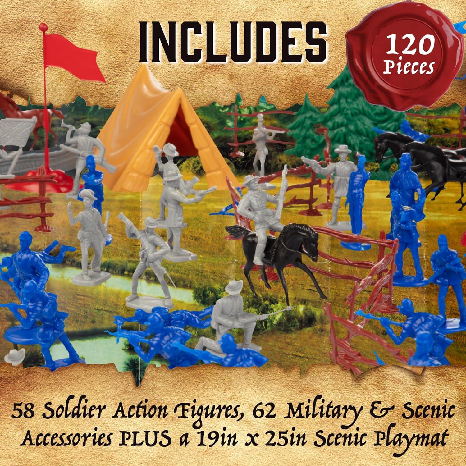 Juego de figuras de acción Guerra Civil Deluxe - 120 piezas