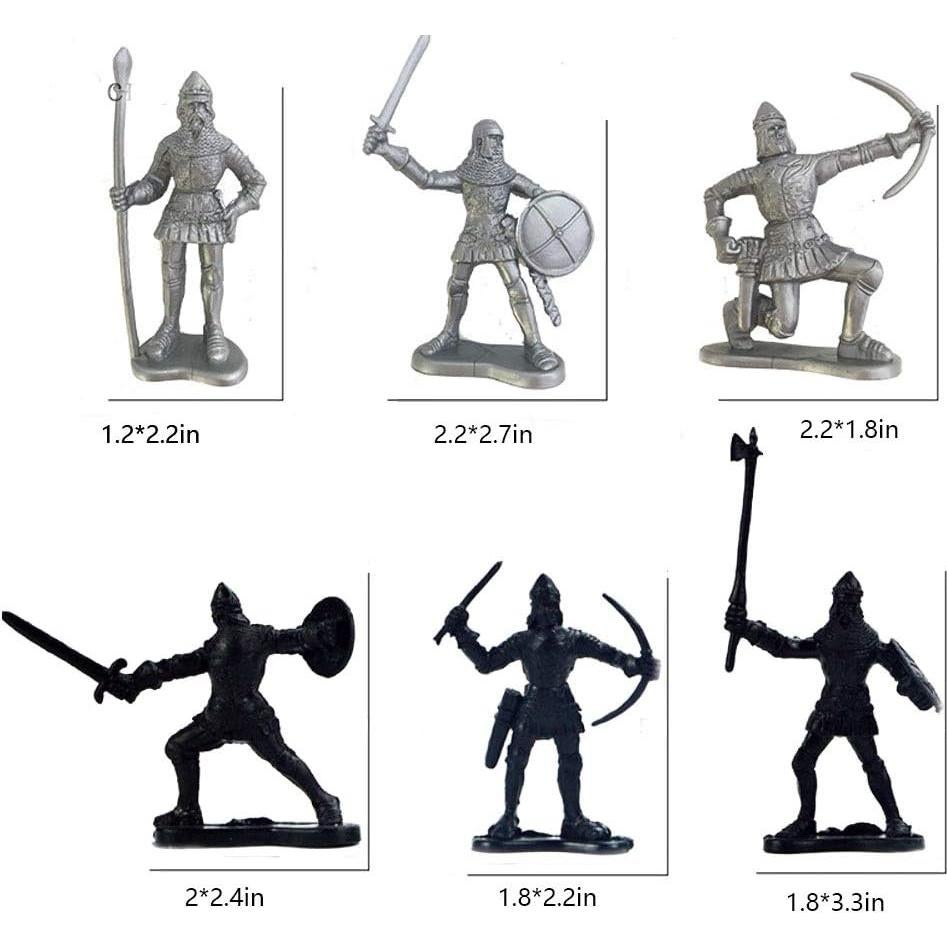 60 Figuras de Soldados Antiguos Lamilla 6 Estilos 6x5 cm