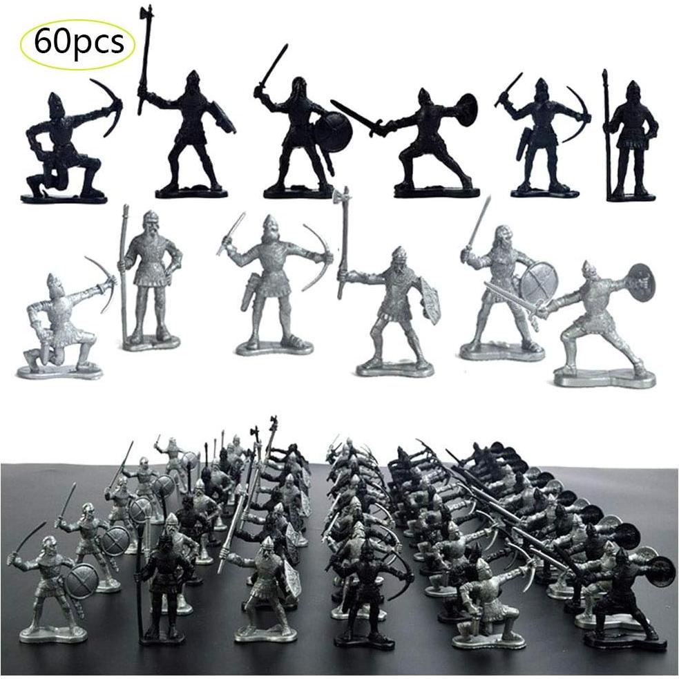 60 Figuras de Soldados Antiguos Lamilla 6 Estilos 6x5 cm