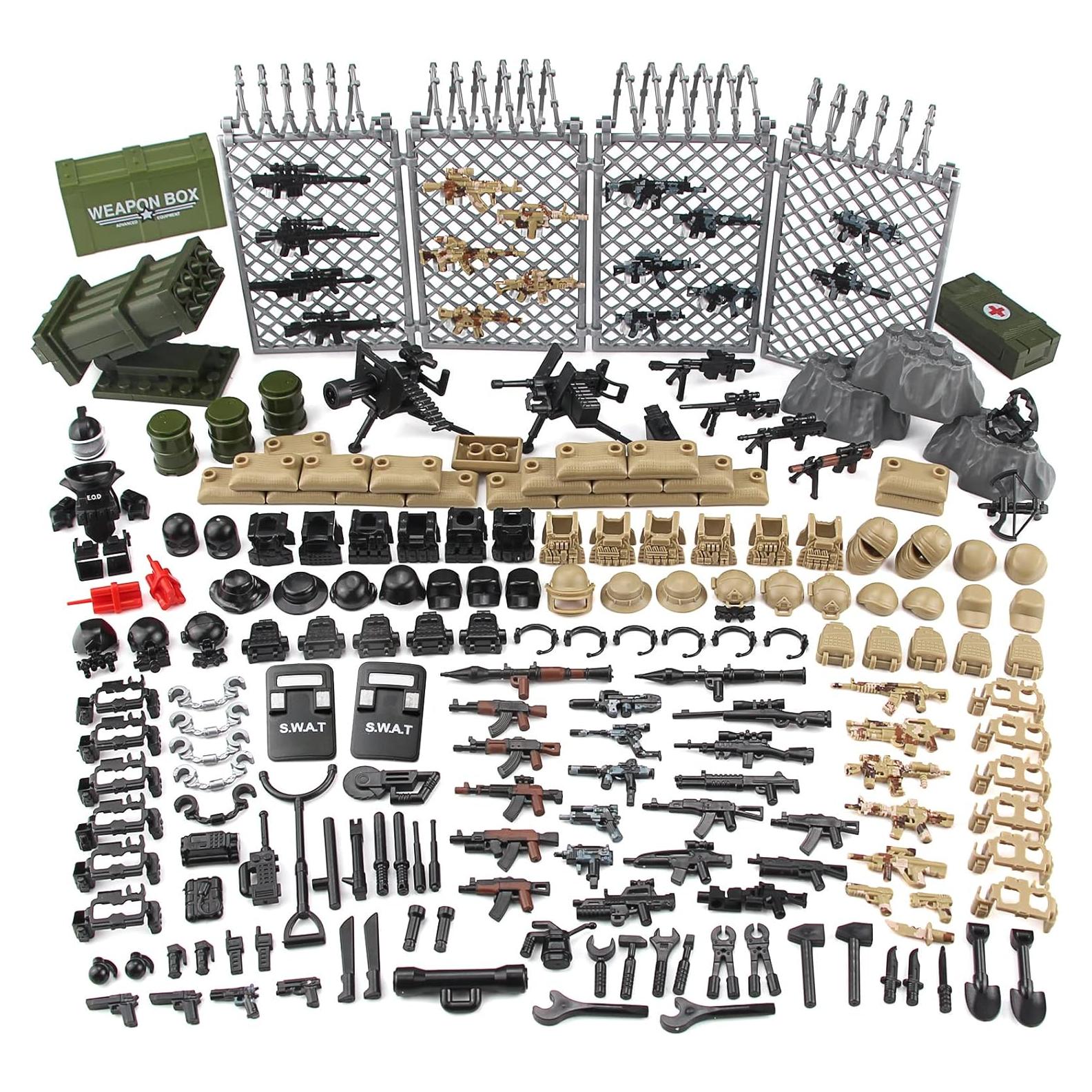 Set de Armas Militares Feleph para Figuras 4+ SWAT