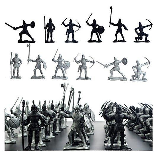 60 Figuras de Guerreros Medievales MARBOL - Juguete Soldados