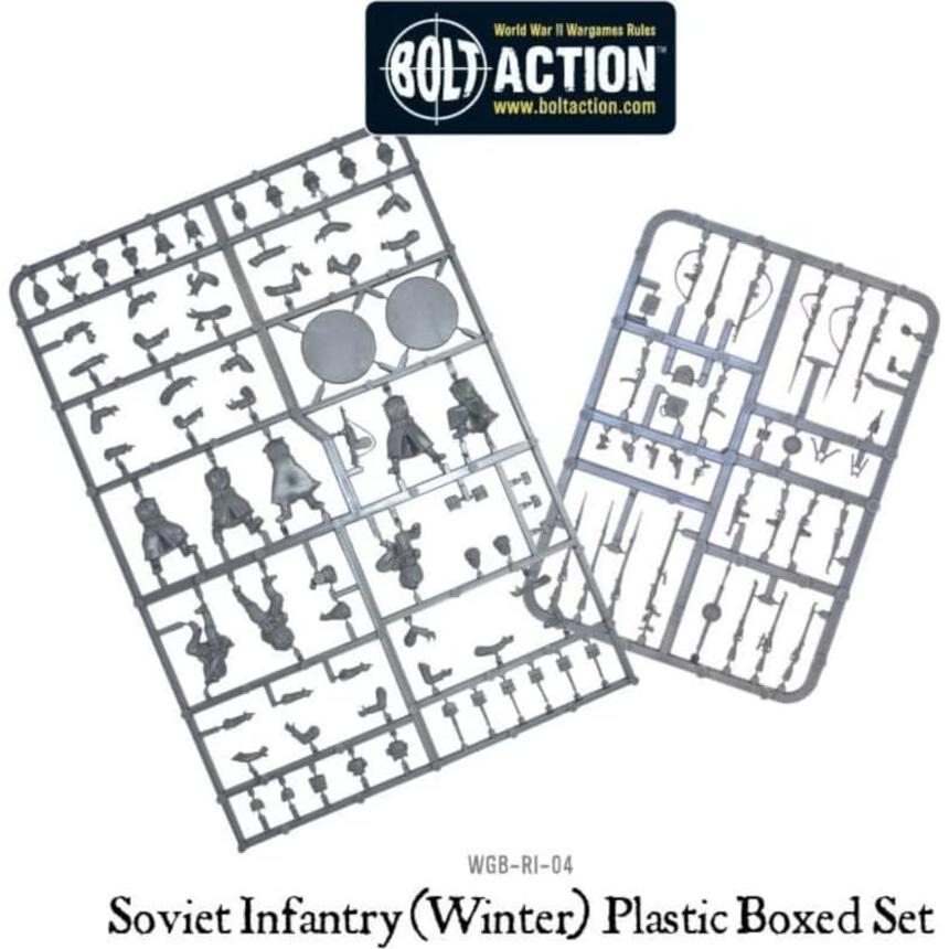 Tropas de Infantería Soviética de Invierno Warlord 1:56 40 Miniaturas