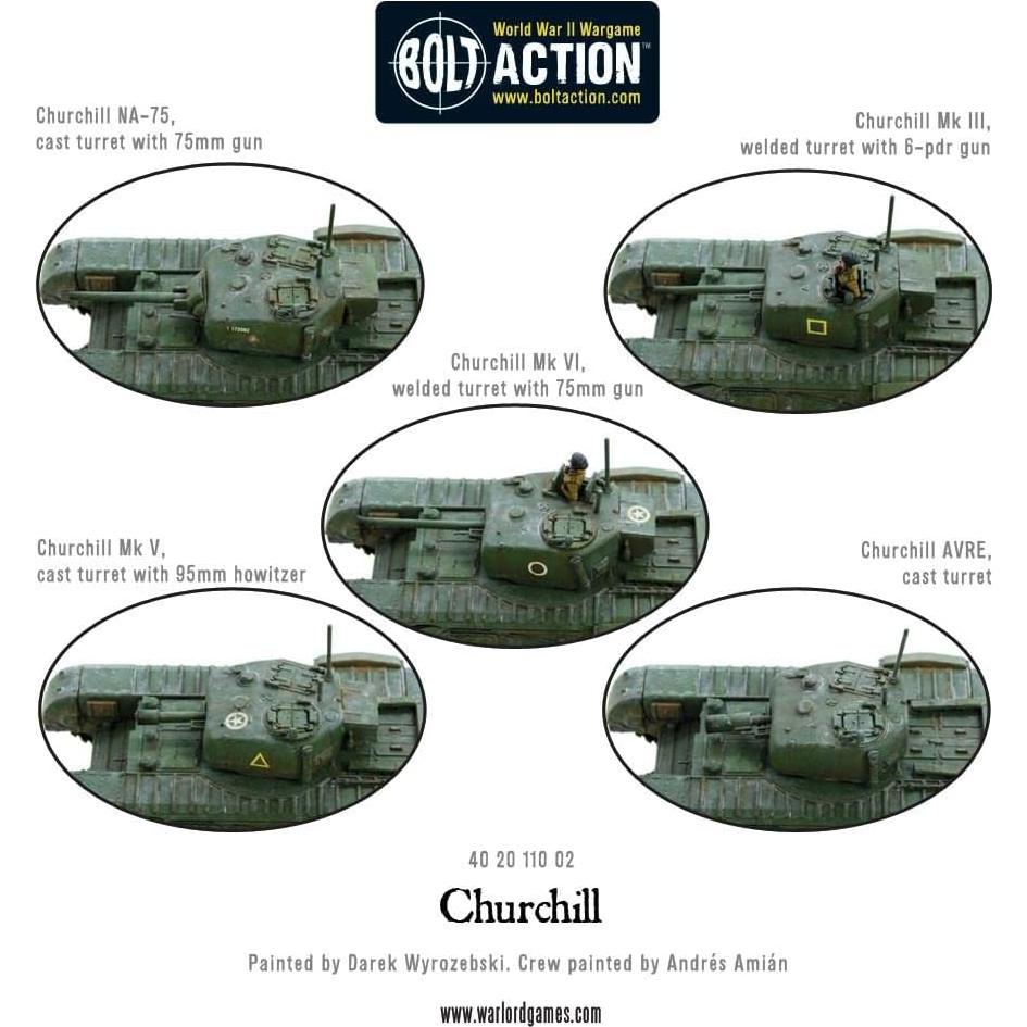 Tanque de Infantería Churchill 1:56 Warlord Games - Miniatura Pintable