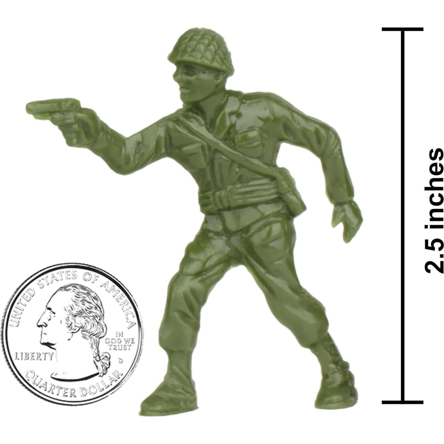 Figuras de Soldados BMC Clásico Verde OD - 40 Piezas