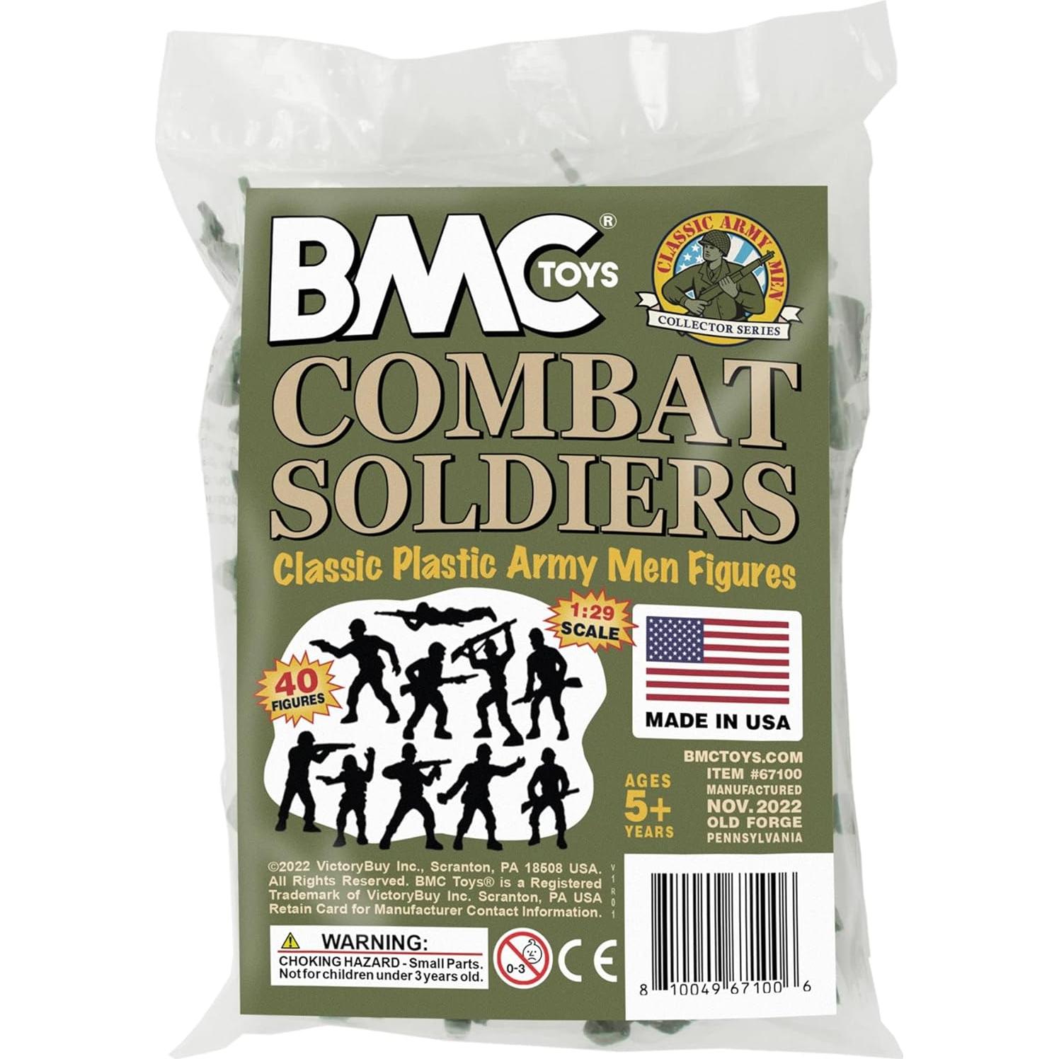 Figuras de Soldados BMC Clásico Verde OD - 40 Piezas