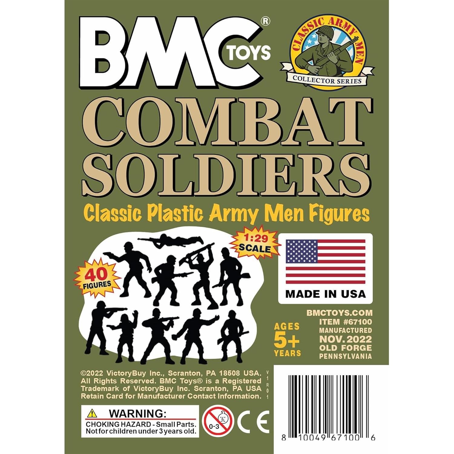 Figuras de Soldados BMC Clásico Verde OD - 40 Piezas