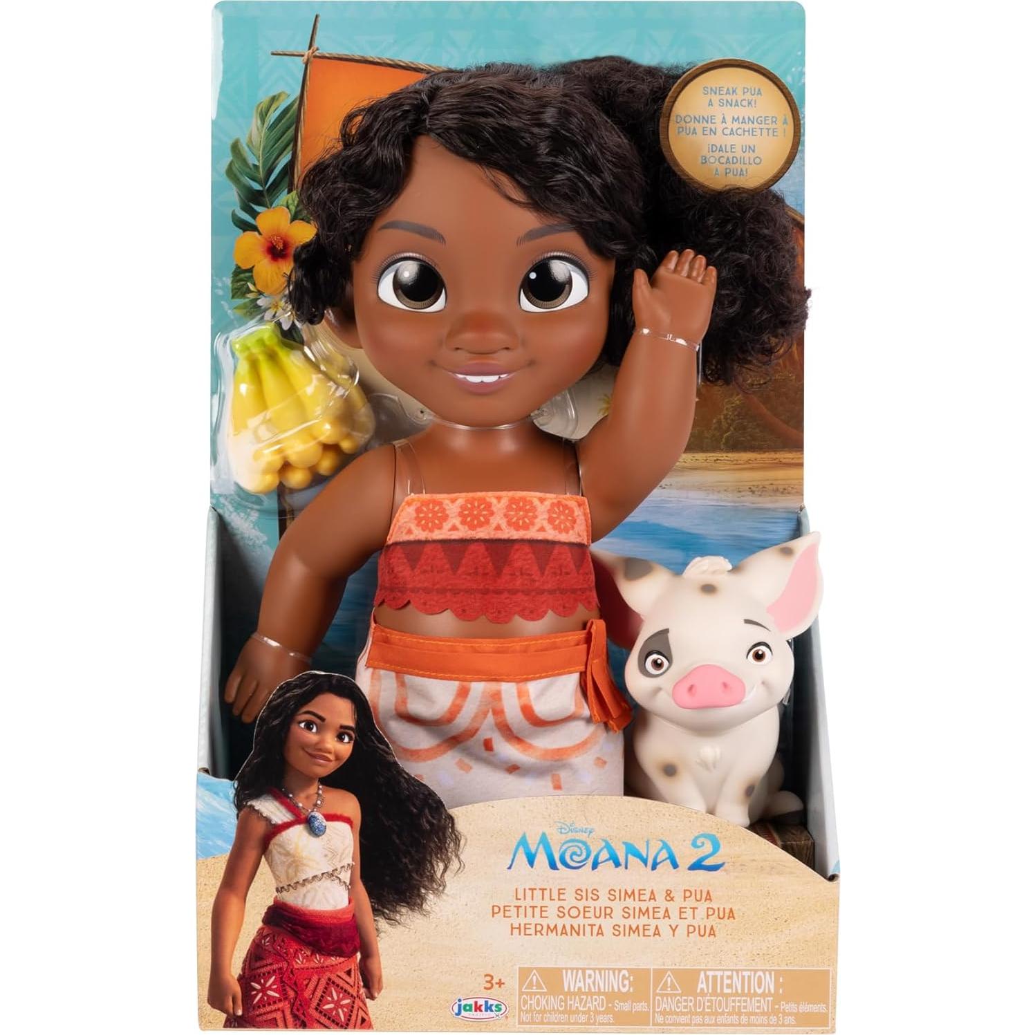 Muñeca Disney Moana 2 Simea con Pua 27,94 cm - Set de Juego
