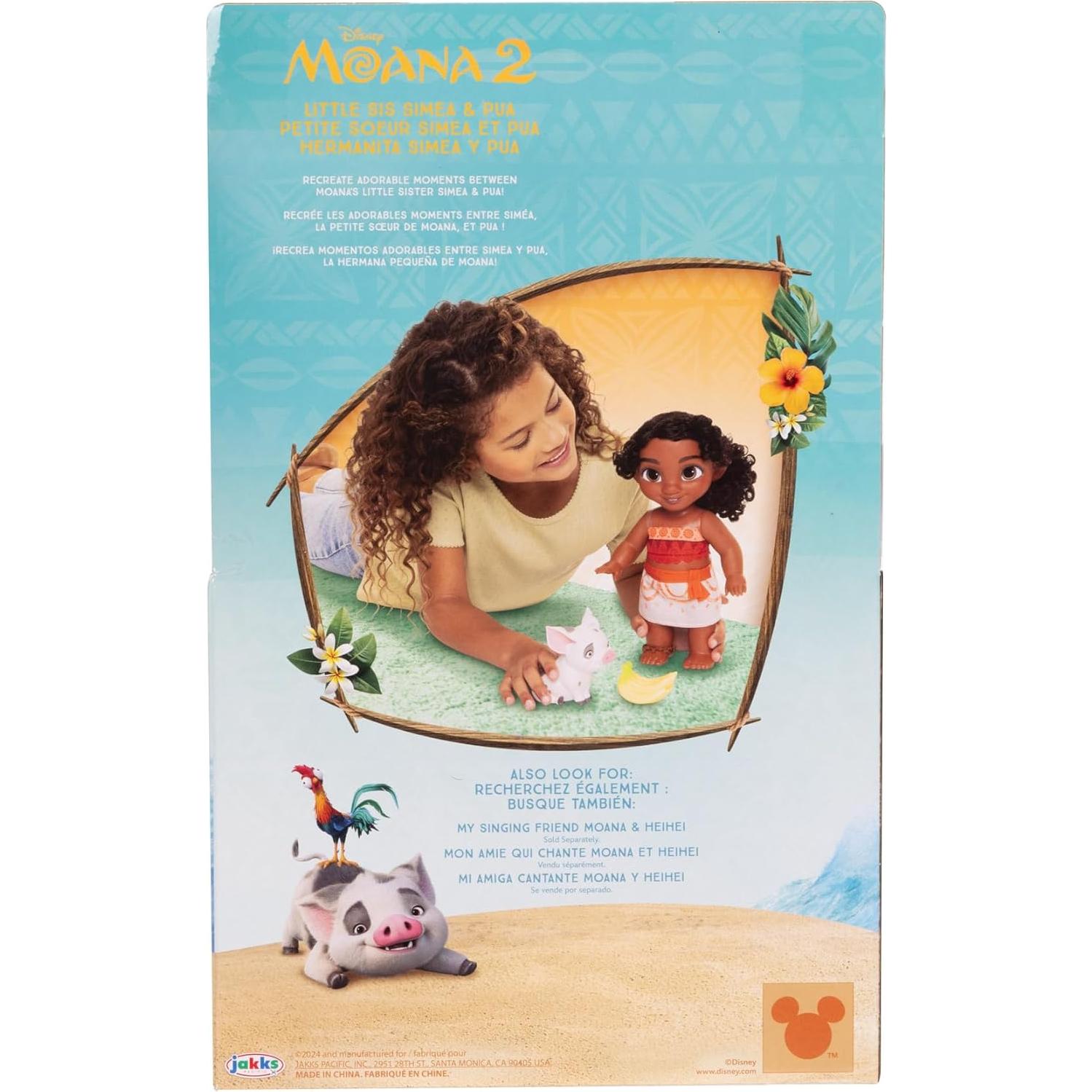 Muñeca Disney Moana 2 Simea con Pua 27,94 cm - Set de Juego