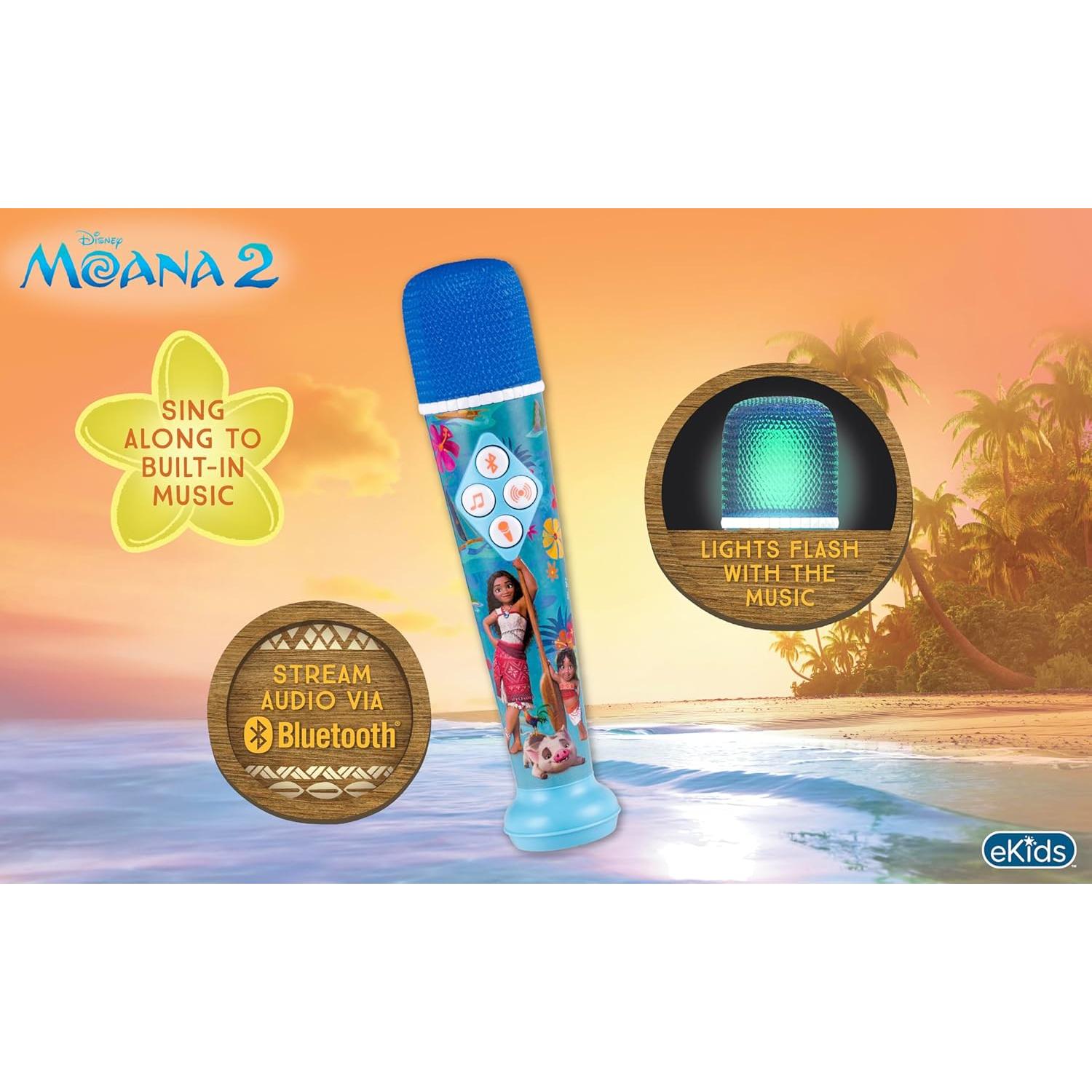 Micrófono Karaoke eKids Moana 2 Bluetooth con Luces LED