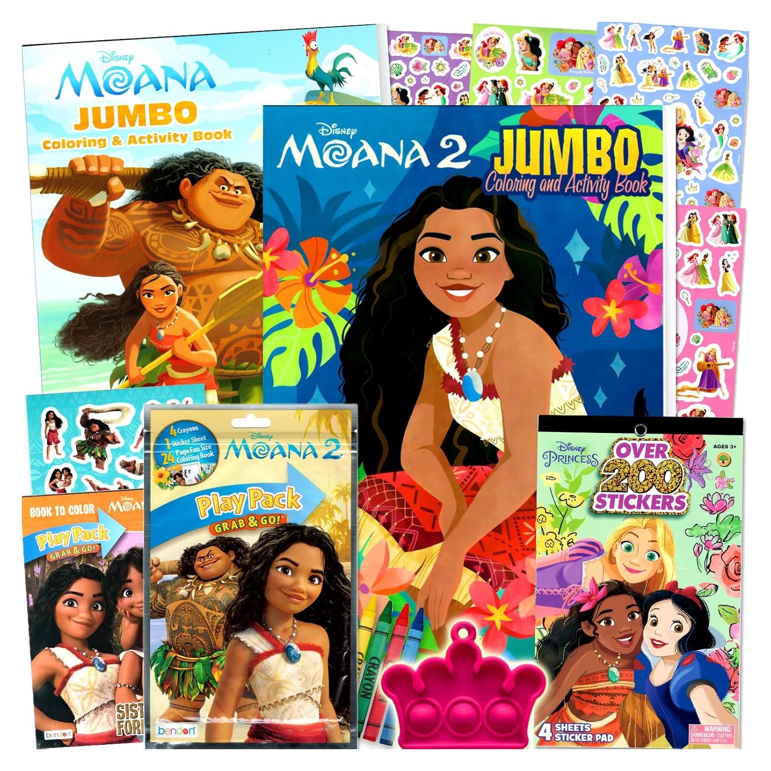 Conjunto de Libros para Colorear Disney Moana - 2 Libros y Más